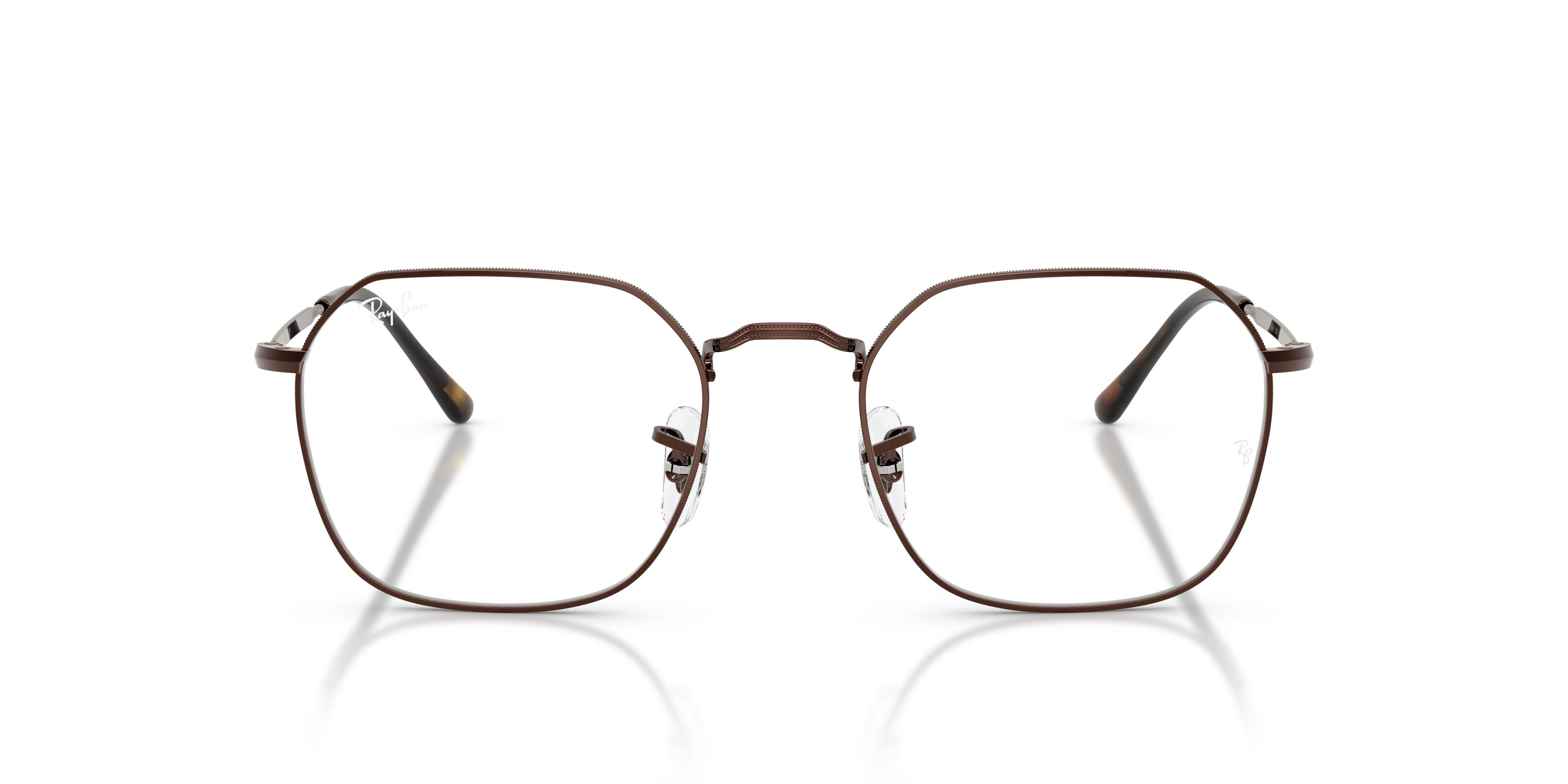 Occhiali da vista Ray-Ban Jim RX 3694V (2511) - RB 3694V 2511 colore marrone forma irregolare lenti trasparente