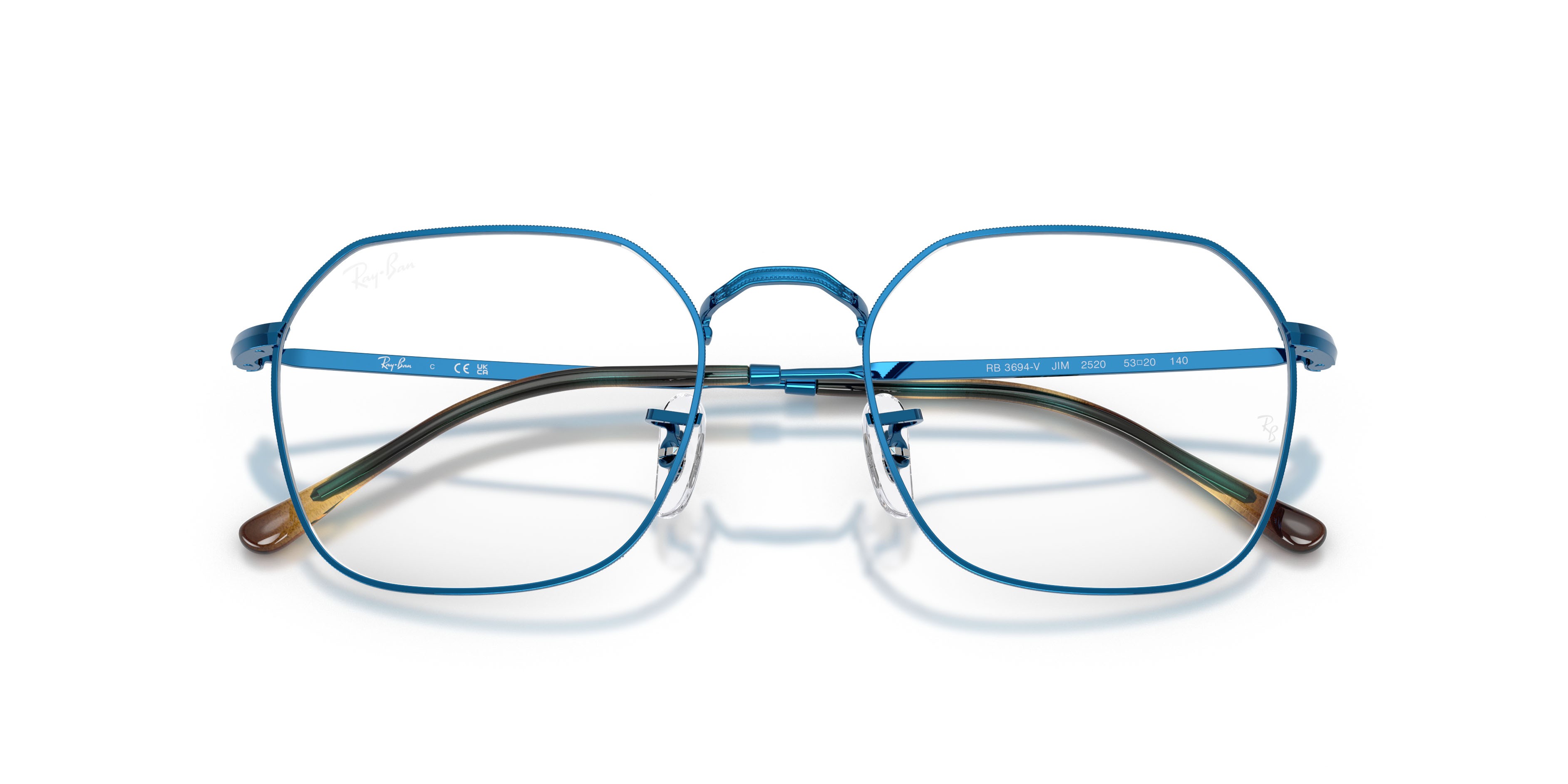Occhiali da vista Ray-Ban Jim RX 3694V (2520) - RB 3694V 2520 colore blu forma irregolare lenti trasparente