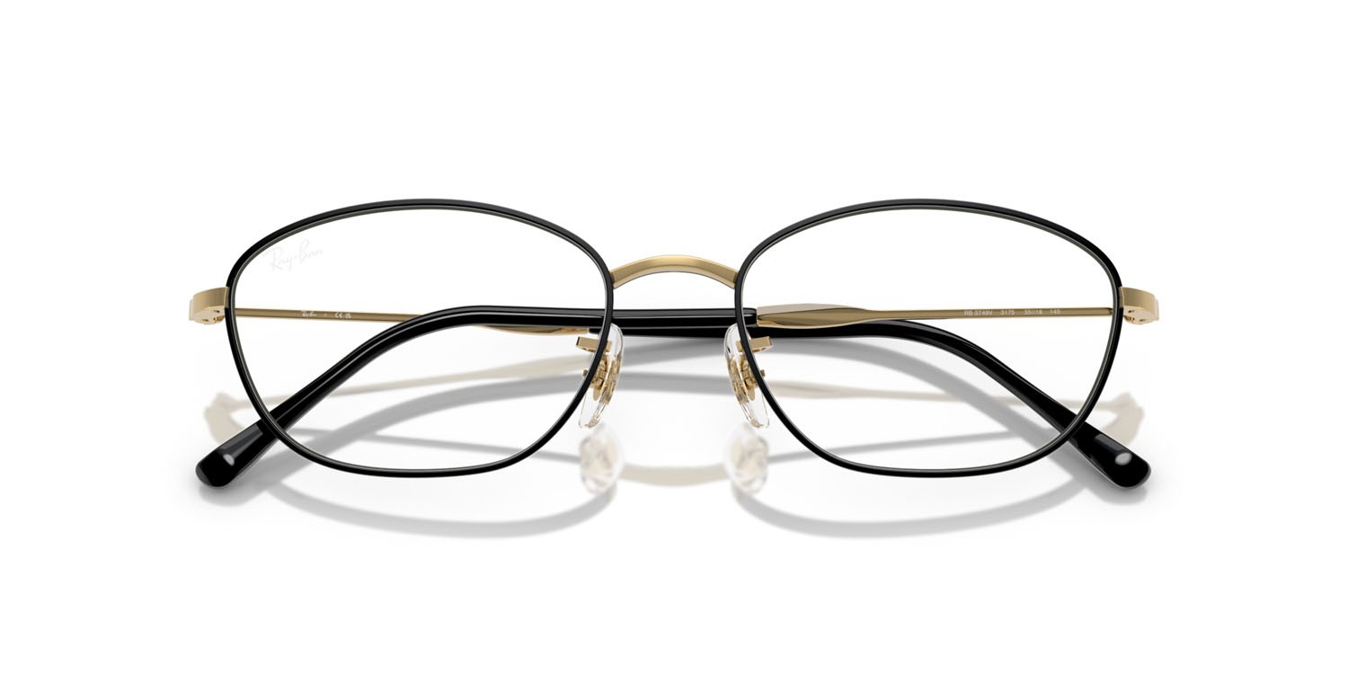 Occhiali da vista Ray-Ban RX 3749V (3175) - RB 3749V 3175 colore nero su arista forma irregolare lenti trasparente