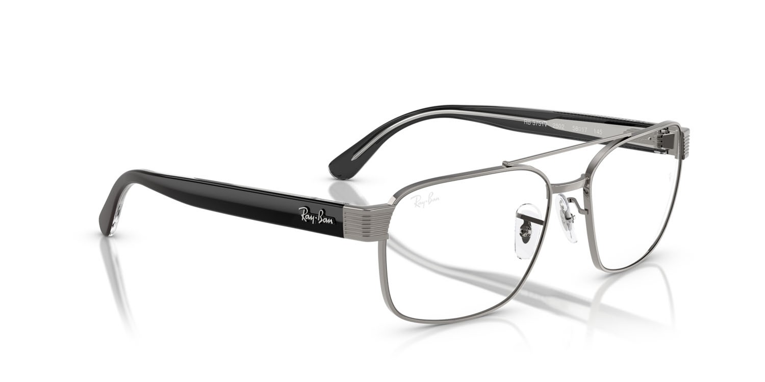 Occhiali da vista Ray-Ban RX 3751V (2502) - RB 3751V 2502 colore gunmetal forma quadrato lenti trasparente