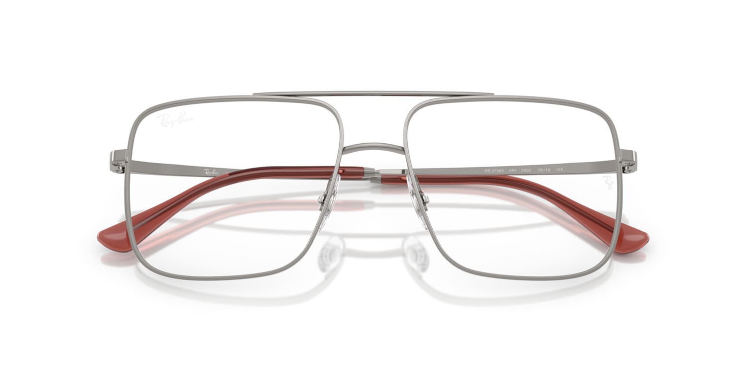 Eyeglasses Ray-Ban Ari RX 3758V (2502) - RB 3758V 2502 color gunmetal shape square lenses trasparente
