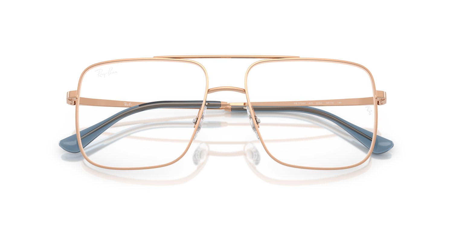 Occhiali da vista Ray-Ban Ari RX 3758V (3094) - RB 3758V 3094 colore oro rose forma quadrato lenti trasparente