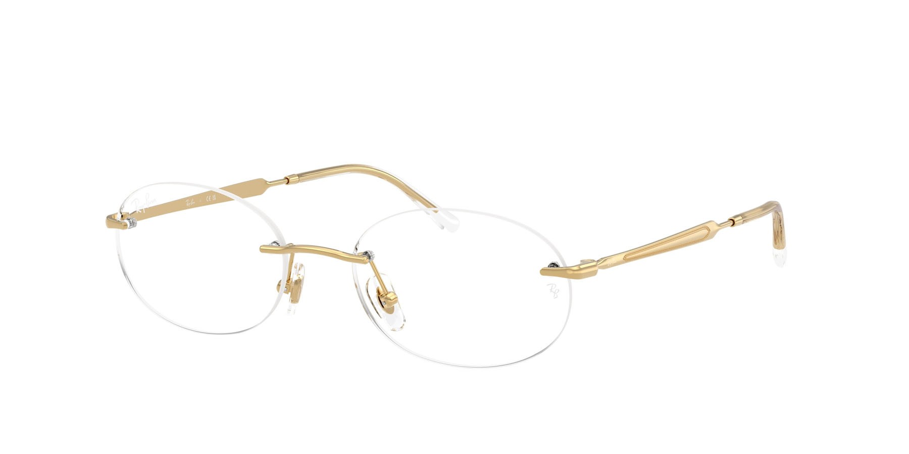 Occhiali da vista Ray-Ban RX 3767V (2500) - RB 3767V 2500 colore oro arista forma ovale lenti trasparente