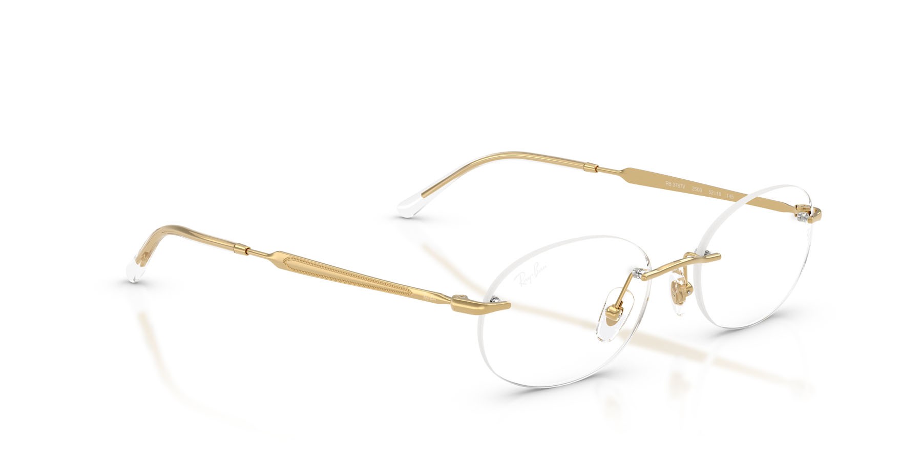 Occhiali da vista Ray-Ban RX 3767V (2500) - RB 3767V 2500 colore oro arista forma ovale lenti trasparente