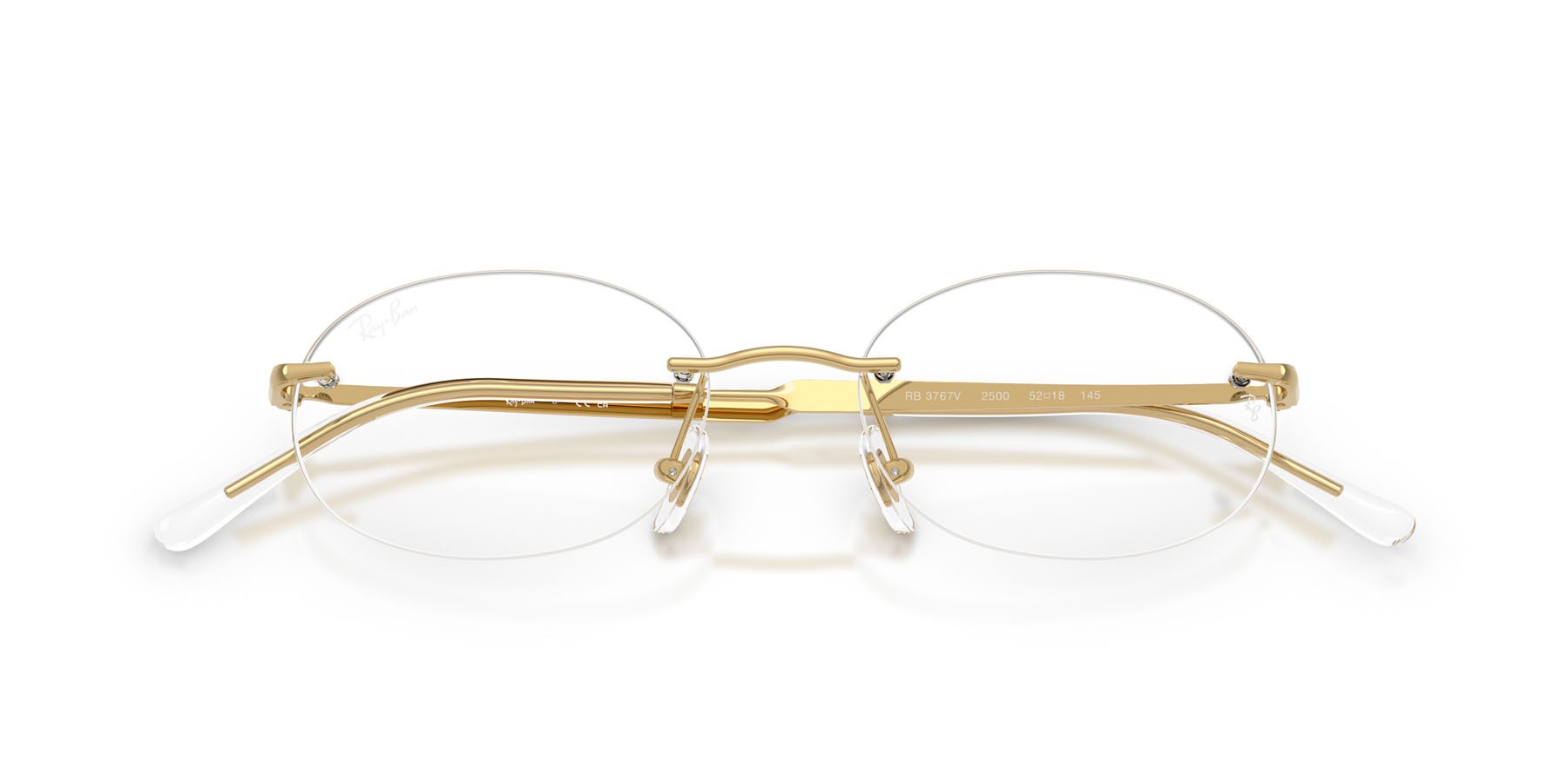 Occhiali da vista Ray-Ban RX 3767V (2500) - RB 3767V 2500 colore oro arista forma ovale lenti trasparente