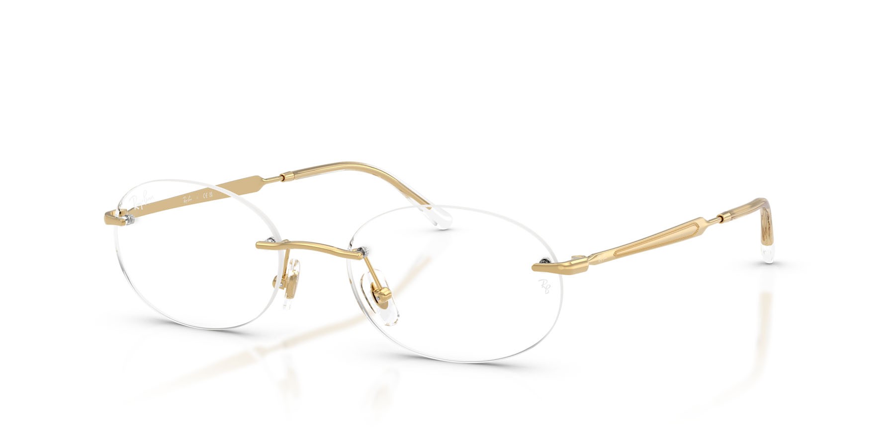 Occhiali da vista Ray-Ban RX 3767V (2500) - RB 3767V 2500 colore oro arista forma ovale lenti trasparente