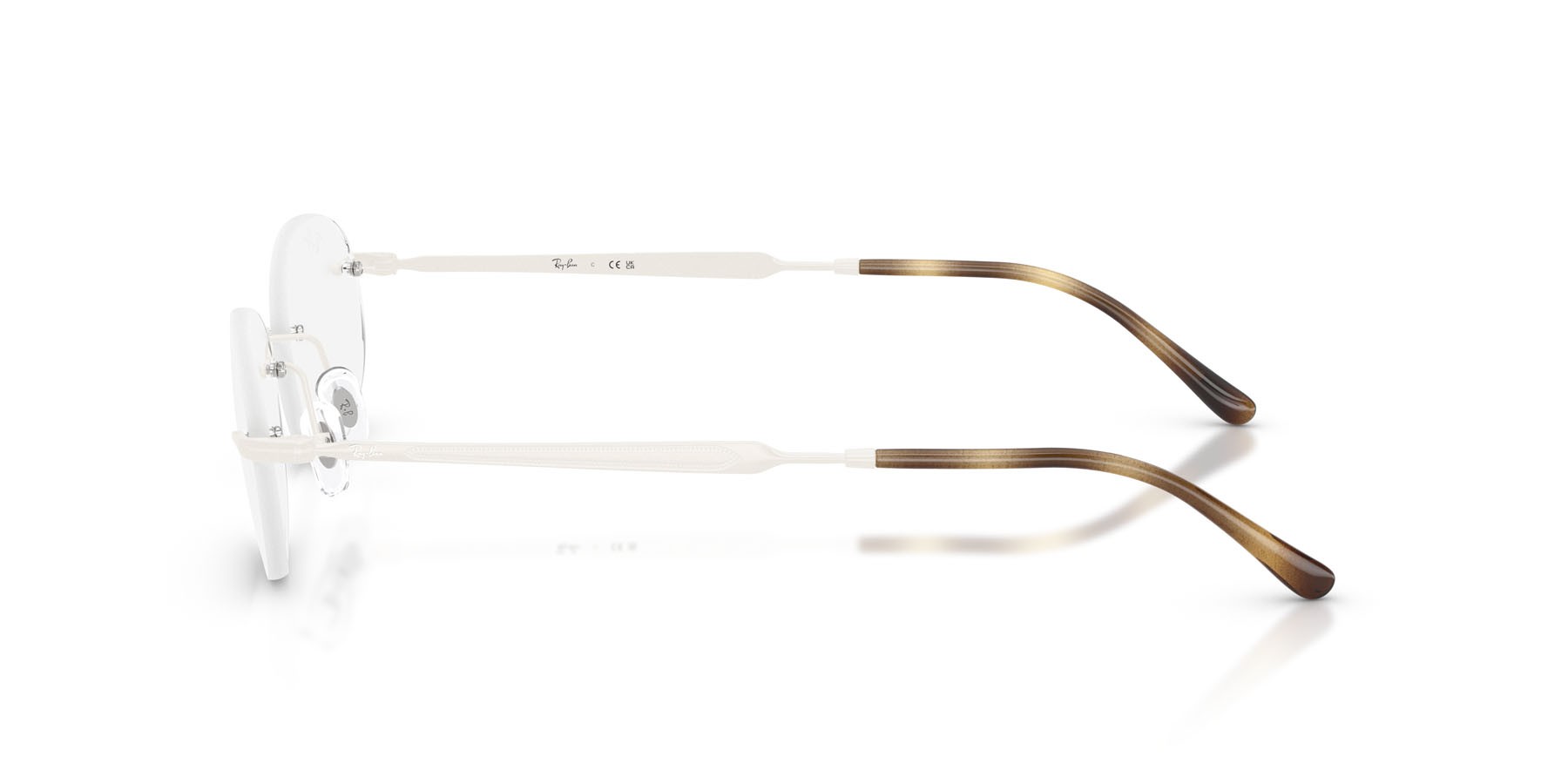 Occhiali da vista Ray-Ban RX 3767V (3205) - RB 3767V 3205 colore bianco forma ovale lenti trasparente