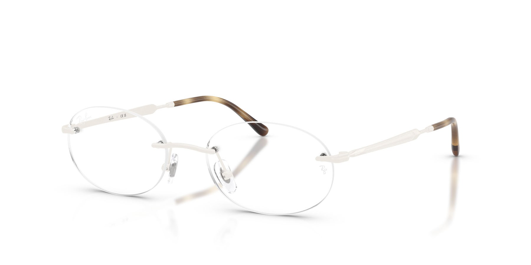 Occhiali da vista Ray-Ban RX 3767V (3205) - RB 3767V 3205 colore bianco forma ovale lenti trasparente