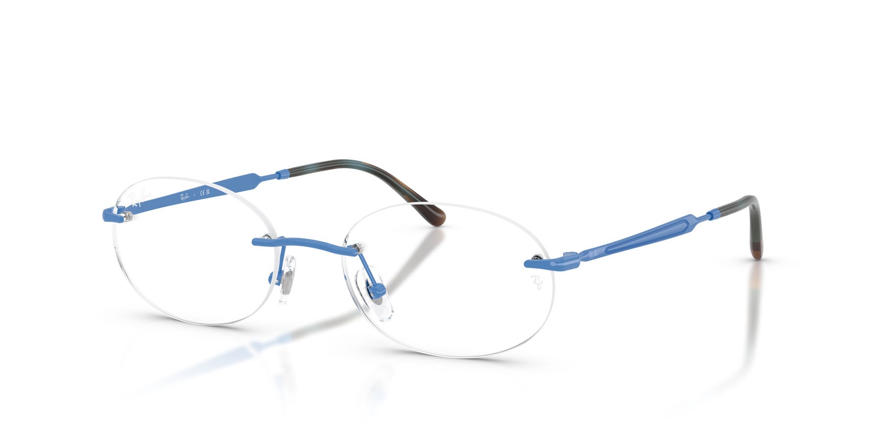 Occhiali da vista Ray-Ban RX 3767V (3208) - RB 3767V 3208 colore azzurro forma ovale lenti trasparente