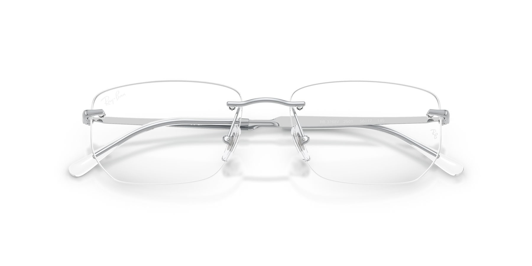 Occhiali da vista Ray-Ban RX 3768V (2501) - RB 3768V 2501 colore argento forma irregolare lenti trasparente