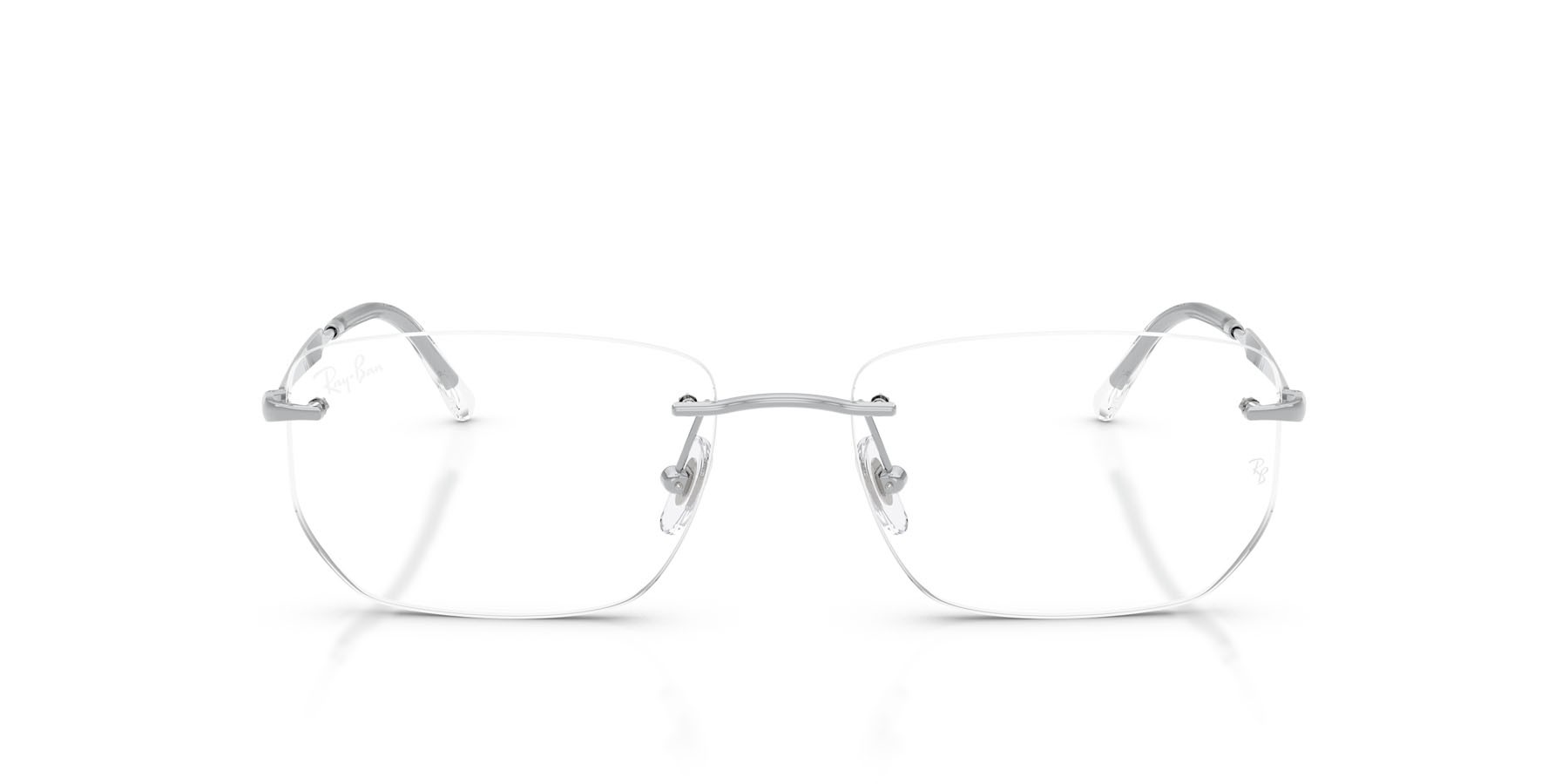 Occhiali da vista Ray-Ban RX 3768V (2501) - RB 3768V 2501 colore argento forma irregolare lenti trasparente