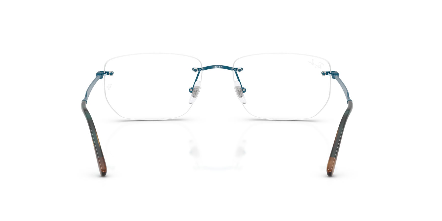 Eyeglasses Ray-Ban RX 3768V (3203) - RB 3768V 3203 color blu shape irregular lenses trasparente