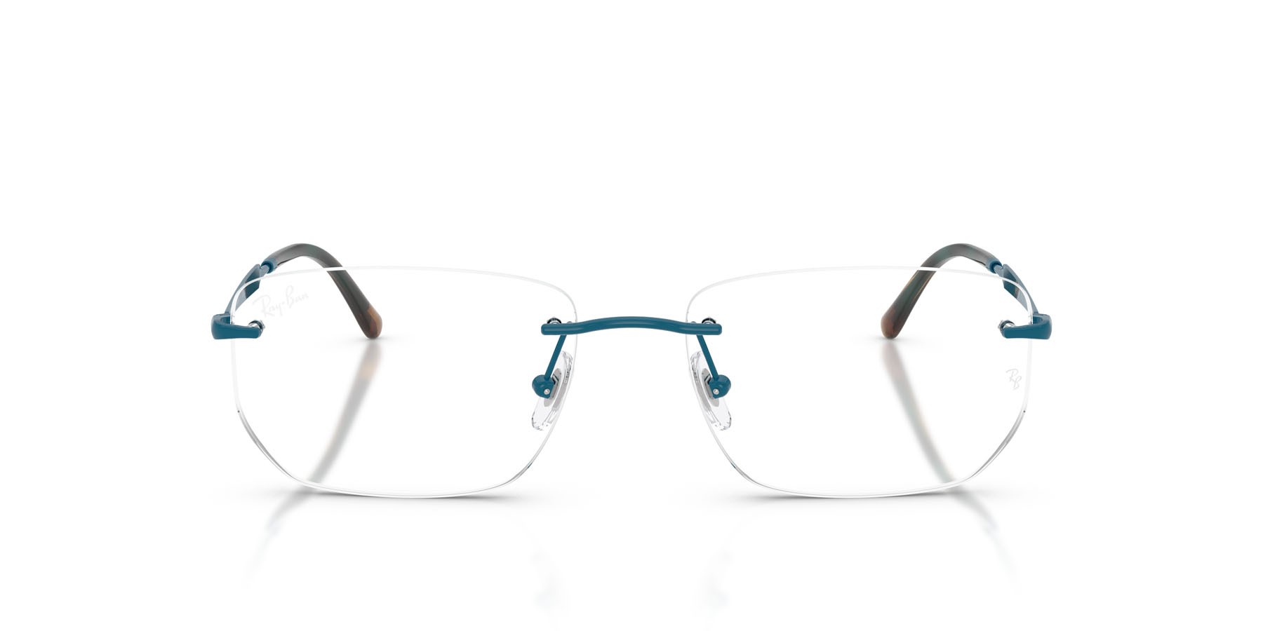 Eyeglasses Ray-Ban RX 3768V (3203) - RB 3768V 3203 color blu shape irregular lenses trasparente