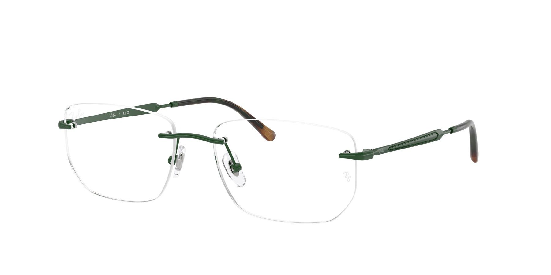 Occhiali da vista Ray-Ban RX 3768V (3204) - RB 3768V 3204 colore verde forma irregolare lenti trasparente