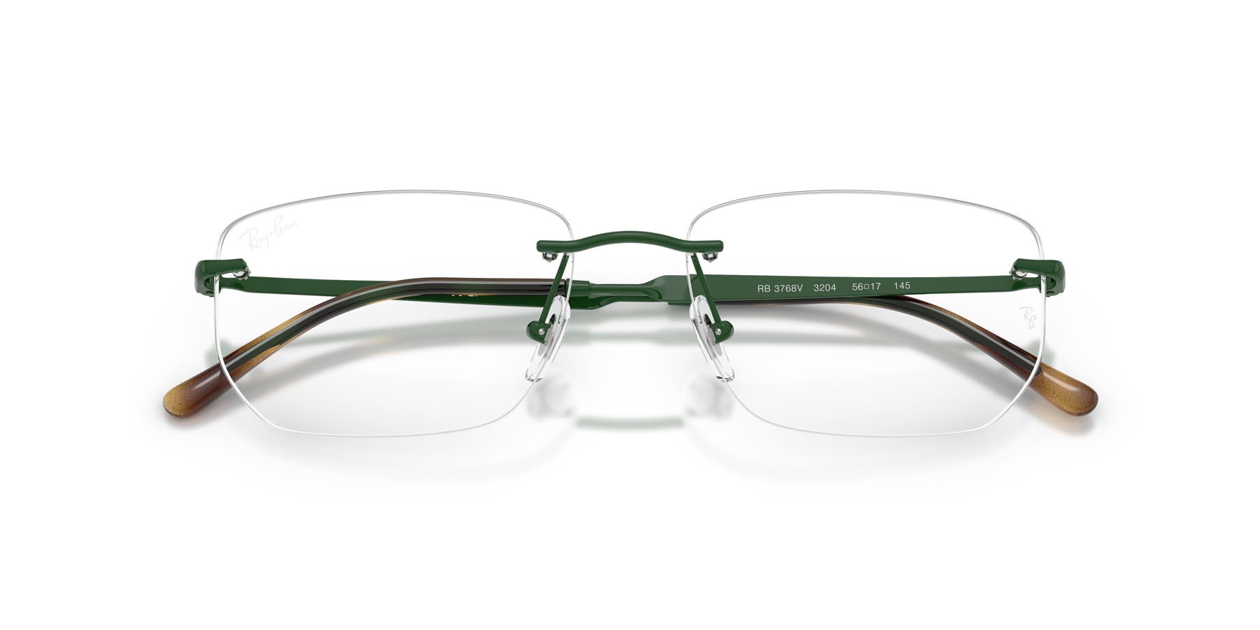 Occhiali da vista Ray-Ban RX 3768V (3204) - RB 3768V 3204 colore verde forma irregolare lenti trasparente