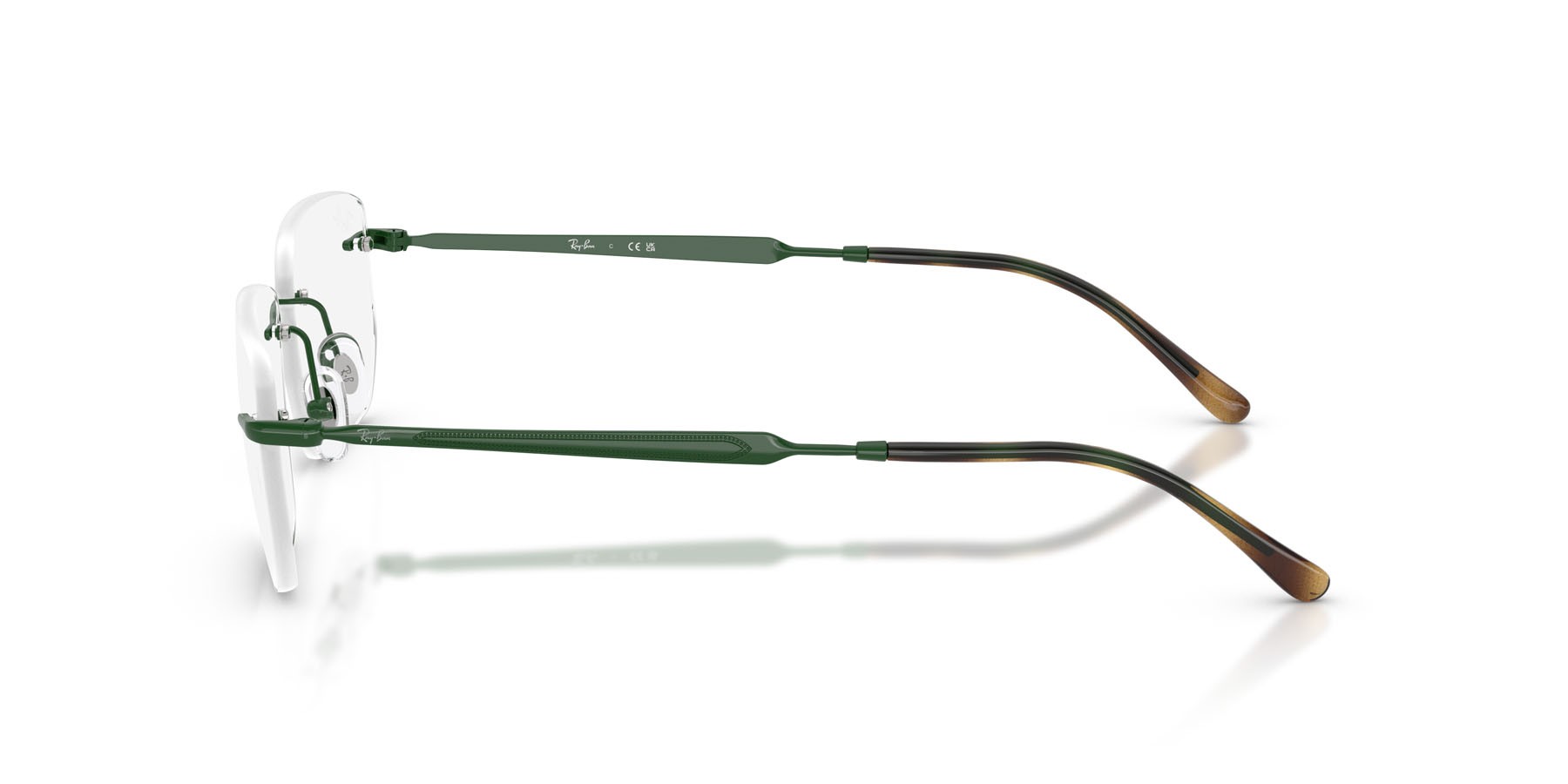 Occhiali da vista Ray-Ban RX 3768V (3204) - RB 3768V 3204 colore verde forma irregolare lenti trasparente