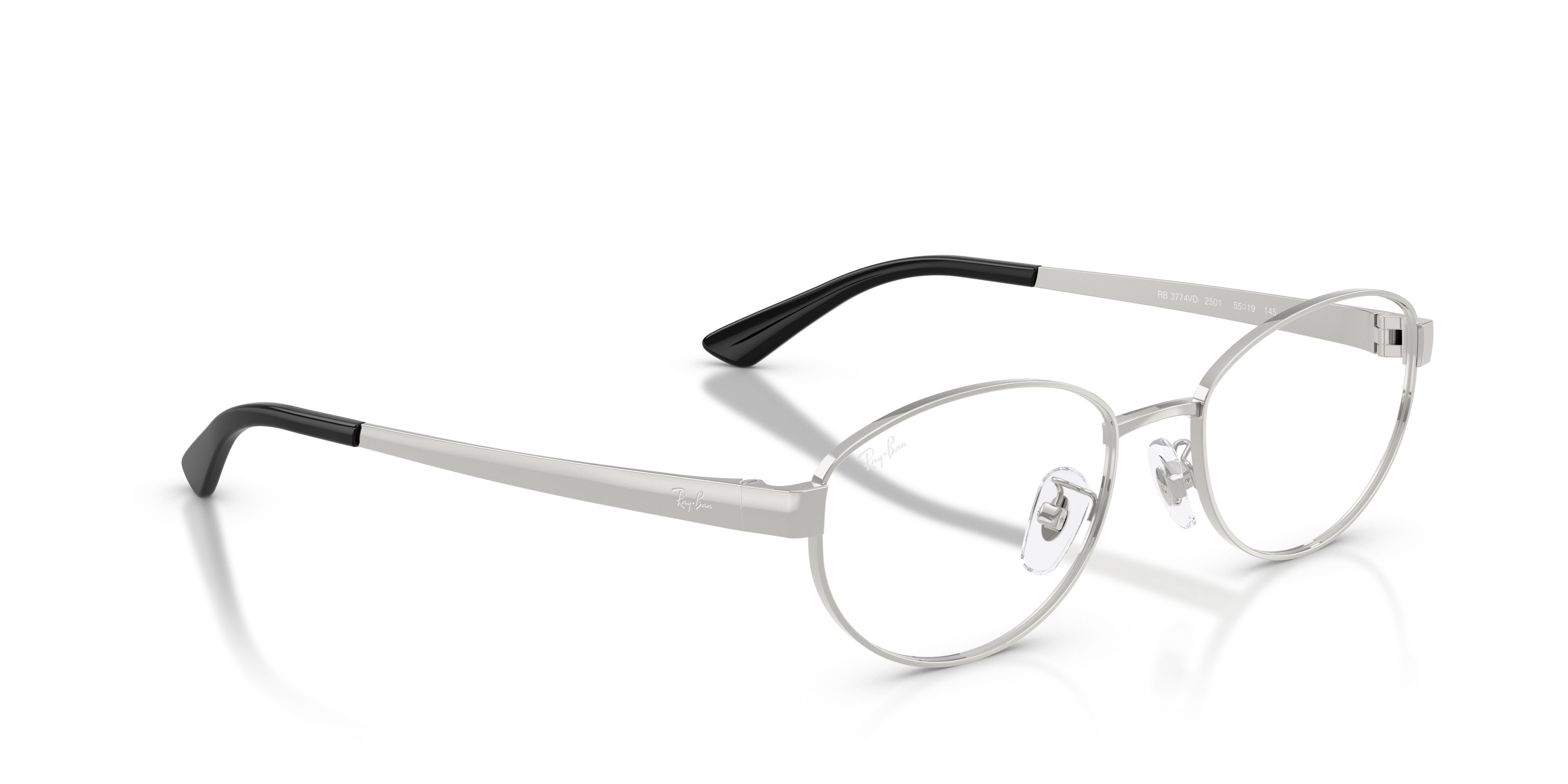 Occhiali da vista Ray-Ban RX 3774VD (2501) - RB 3774VD 2501 colore argento forma ovale lenti trasparente