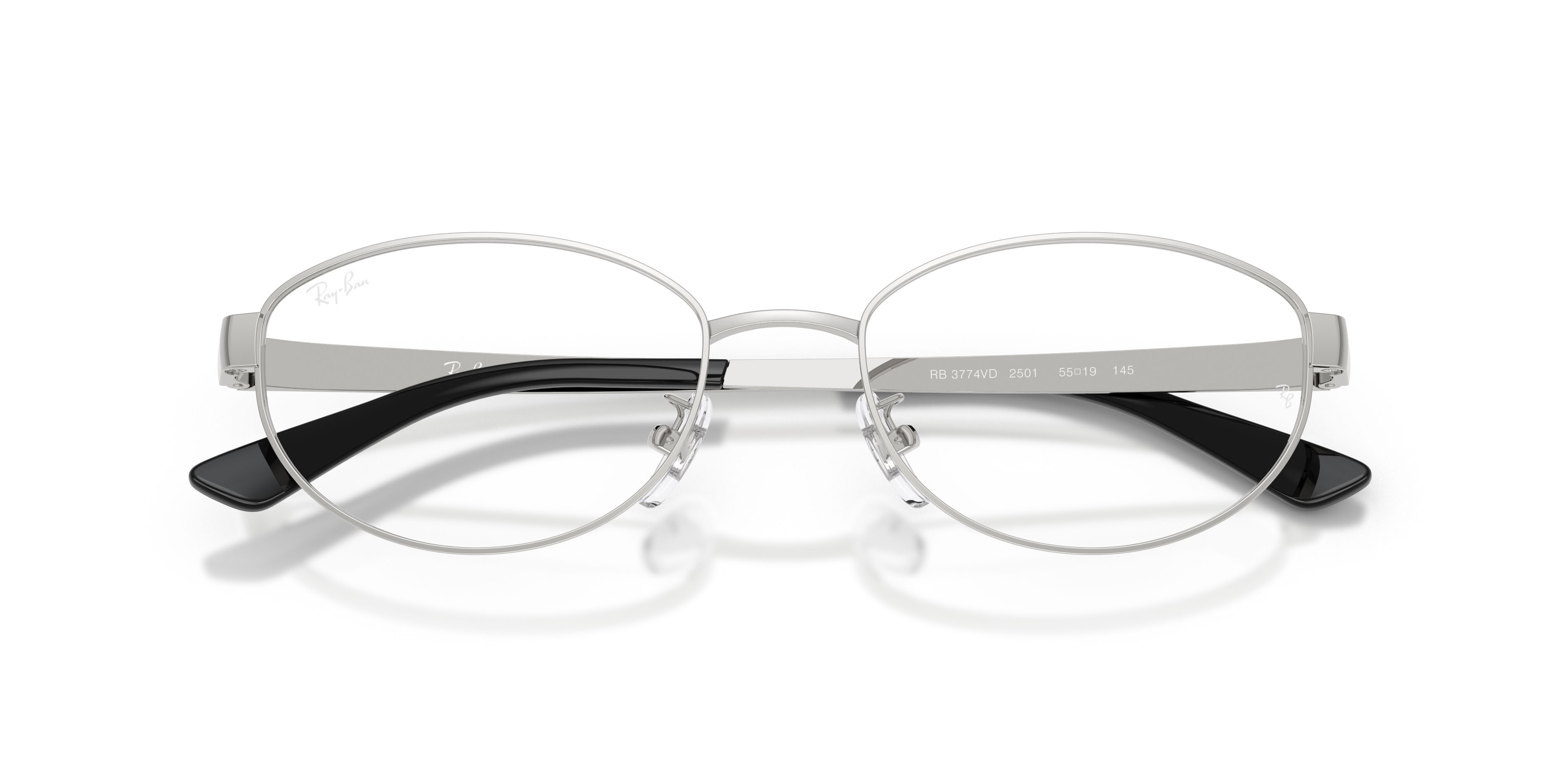 Occhiali da vista Ray-Ban RX 3774VD (2501) - RB 3774VD 2501 colore argento forma ovale lenti trasparente