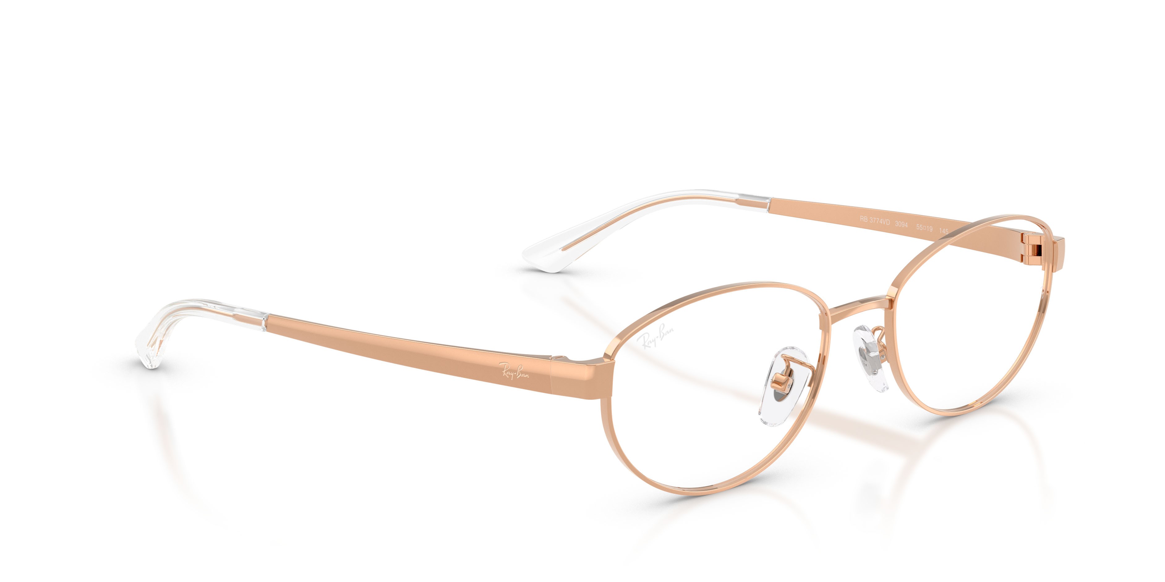 Occhiali da vista Ray-Ban RX 3774VD (3094) - RB 3774VD 3094 colore oro rose forma ovale lenti trasparente