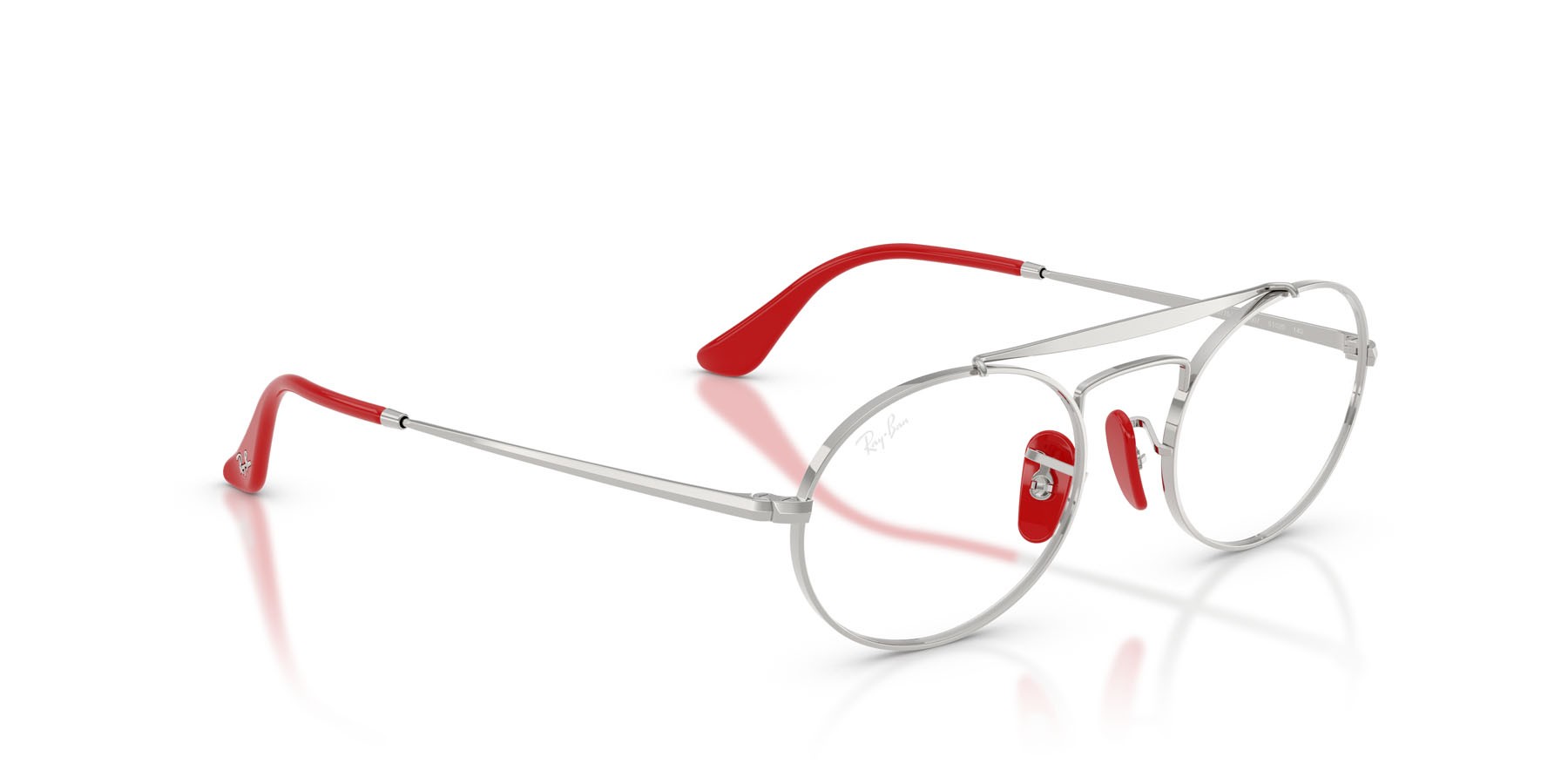 Occhiali da vista Ray-Ban Scuderia Ferrari RX 3775VM (F007) - RB 3775VM F007 colore argento forma ovale lenti trasparente