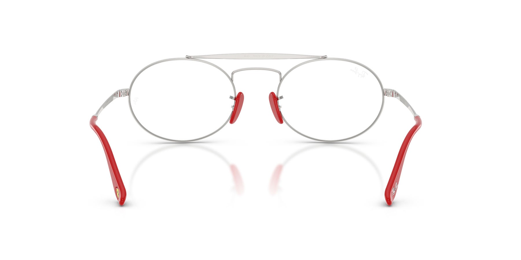 Occhiali da vista Ray-Ban Scuderia Ferrari RX 3775VM (F007) - RB 3775VM F007 colore argento forma ovale lenti trasparente