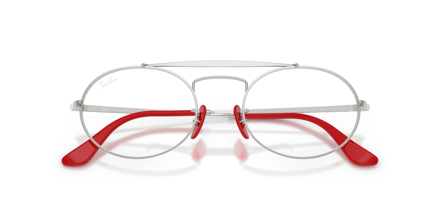 Occhiali da vista Ray-Ban Scuderia Ferrari RX 3775VM (F007) - RB 3775VM F007 colore argento forma ovale lenti trasparente