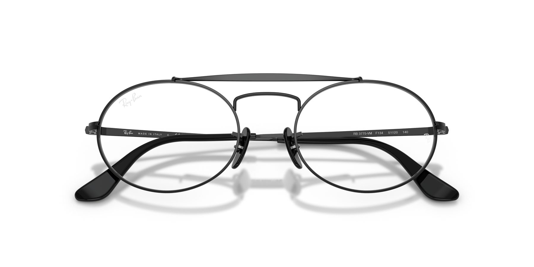 Occhiali da vista Ray-Ban Scuderia Ferrari RX 3775VM (F134) - RB 3775VM F134 colore nero forma ovale lenti trasparente