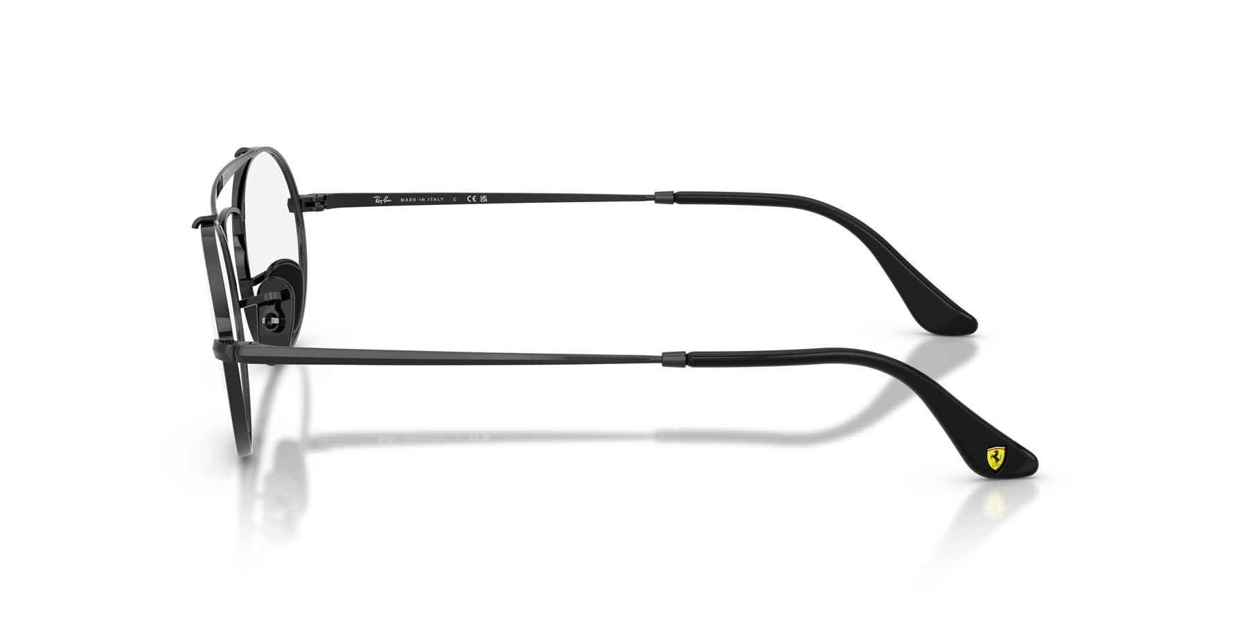 Occhiali da vista Ray-Ban Scuderia Ferrari RX 3775VM (F134) - RB 3775VM F134 colore nero forma ovale lenti trasparente