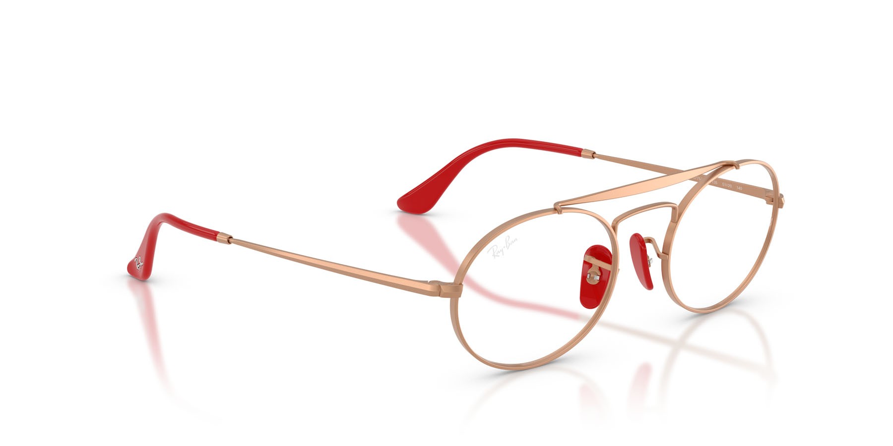 Occhiali da vista Ray-Ban Scuderia Ferrari RX 3775VM (F135) - RB 3775VM F135 colore rose gold opaco forma ovale lenti trasparente
