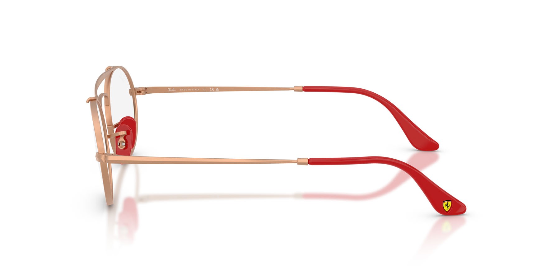 Occhiali da vista Ray-Ban Scuderia Ferrari RX 3775VM (F135) - RB 3775VM F135 colore rose gold opaco forma ovale lenti trasparente