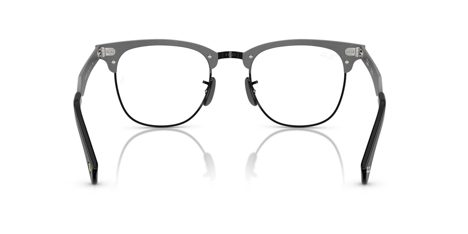 Occhiali da vista Ray-Ban Scuderia Ferrari RX 3807VM (F108) - RB 3807VM F108 colore grigio spazzolato su nero forma quadrato lenti trasparente