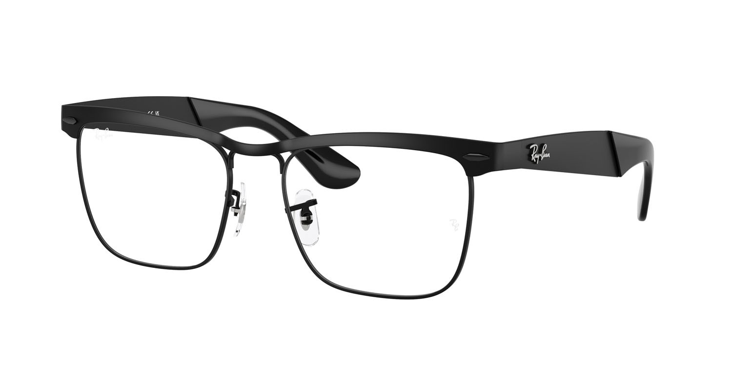 Eyeglasses Ray-Ban Wayfarer Deluxe RX 3875V (2503) - RB 3875V 2503 color nero opaco shape square lenses trasparente