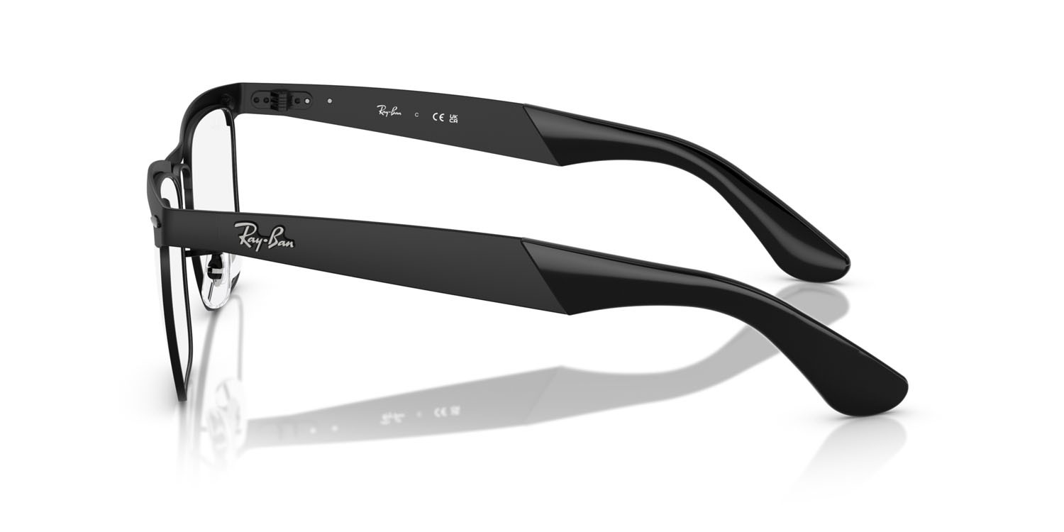 Eyeglasses Ray-Ban Wayfarer Deluxe RX 3875V (2503) - RB 3875V 2503 color nero opaco shape square lenses trasparente