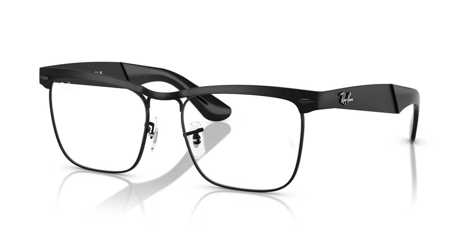 Eyeglasses Ray-Ban Wayfarer Deluxe RX 3875V (2503) - RB 3875V 2503 color nero opaco shape square lenses trasparente