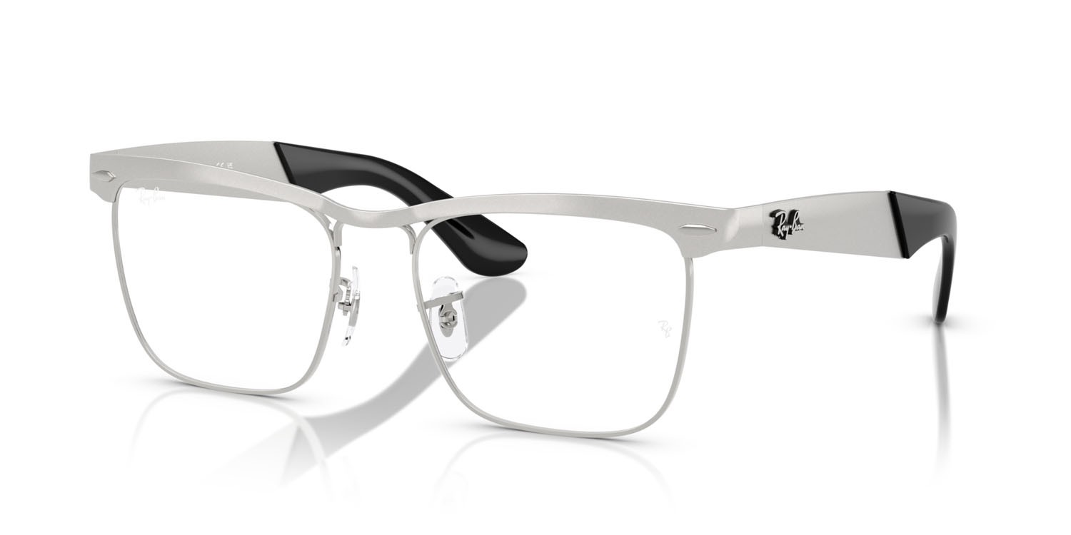 Brillen Ray-Ban Wayfarer Deluxe RX 3875V (2538) - RB 3875V 2538 farbe argento sabbiato form quadratisch gläser trasparente