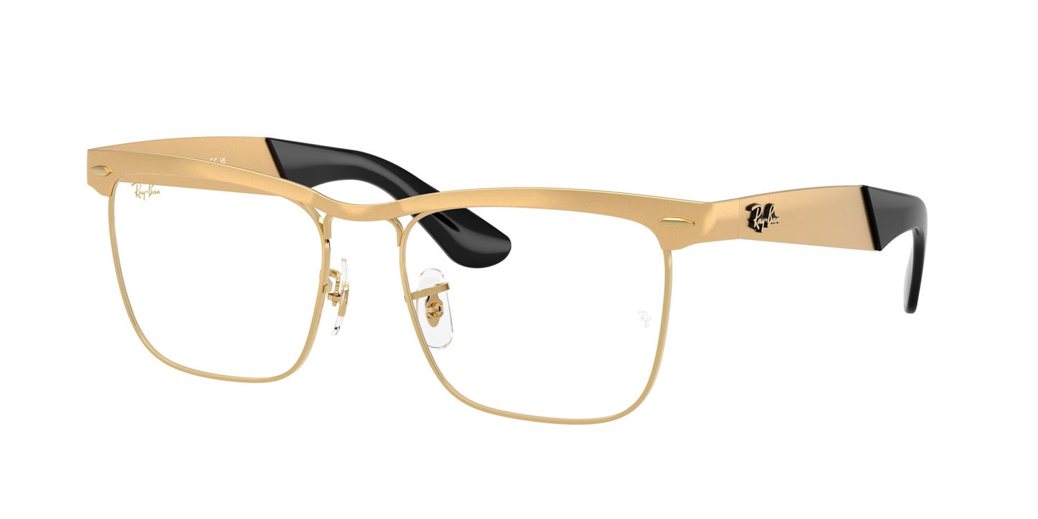 Eyeglasses Ray-Ban Wayfarer Deluxe RX 3875V (3191) - RB 3875V 3191 color sandblasted legend oro shape square lenses trasparente