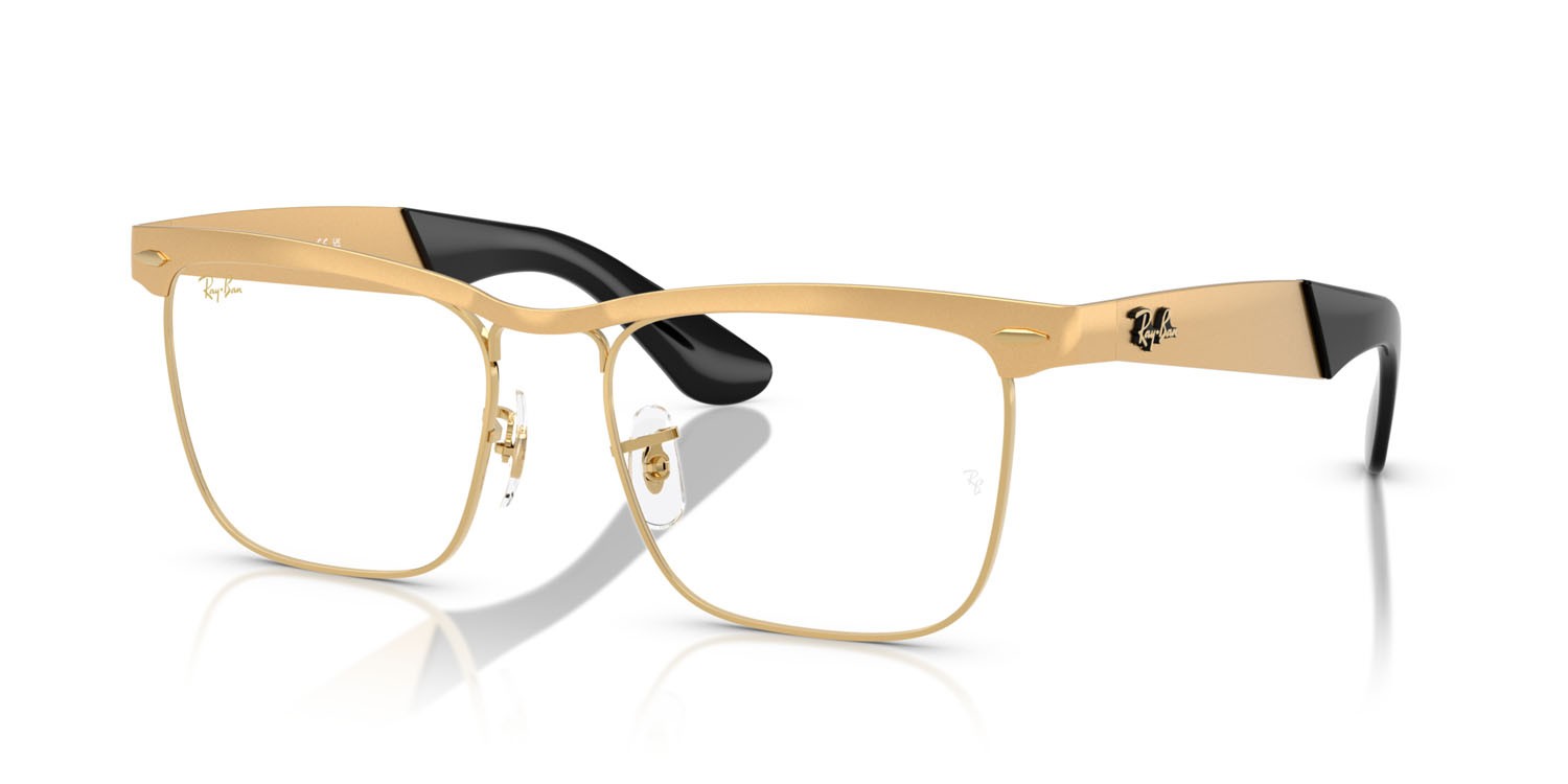 Eyeglasses Ray-Ban Wayfarer Deluxe RX 3875V (3191) - RB 3875V 3191 color sandblasted legend oro shape square lenses trasparente