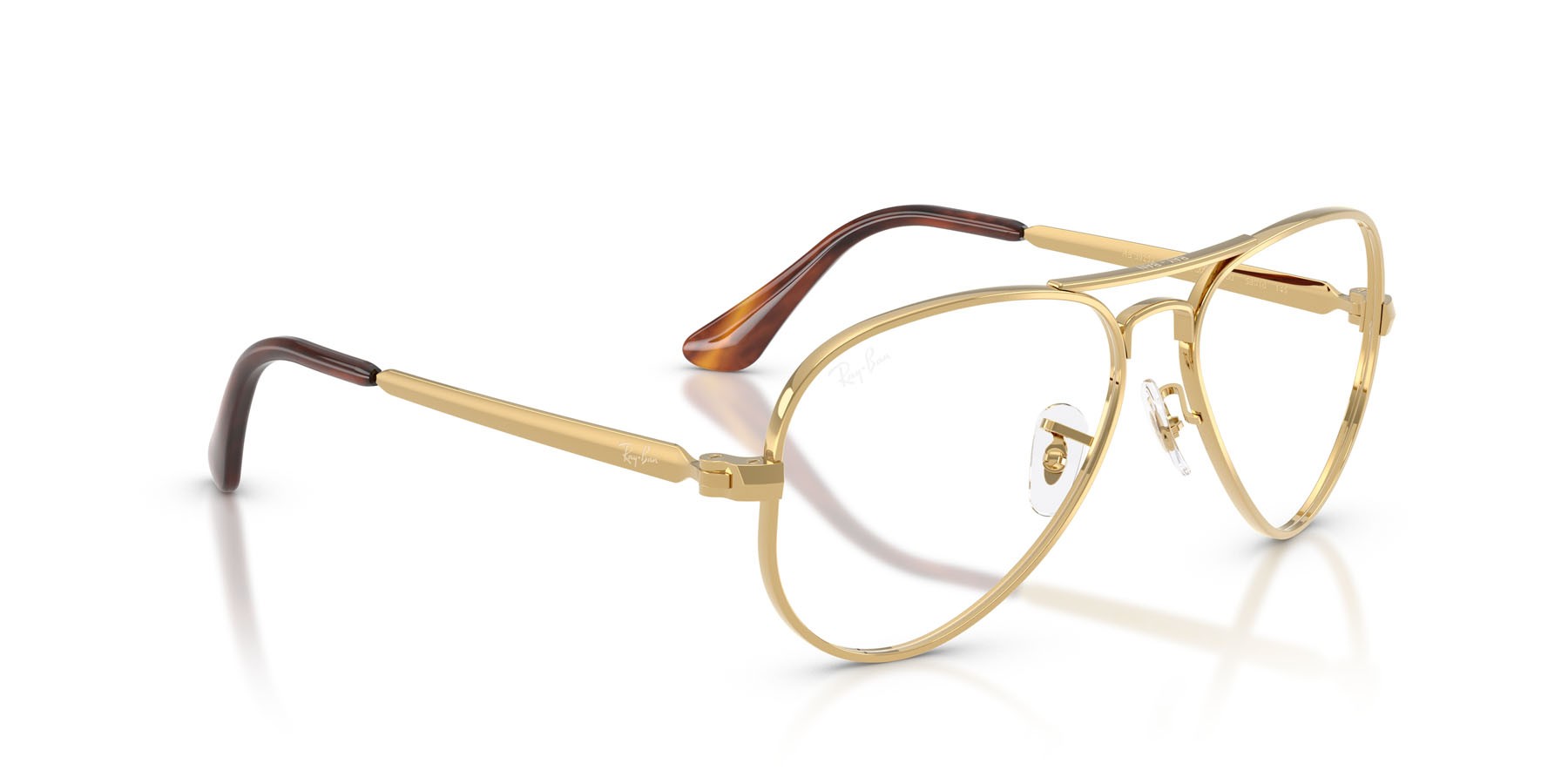Eyeglasses Ray-Ban Aviator Max RX 3925V (2500) - RB 3925V 2500 color oro arista shape aviator lenses trasparente