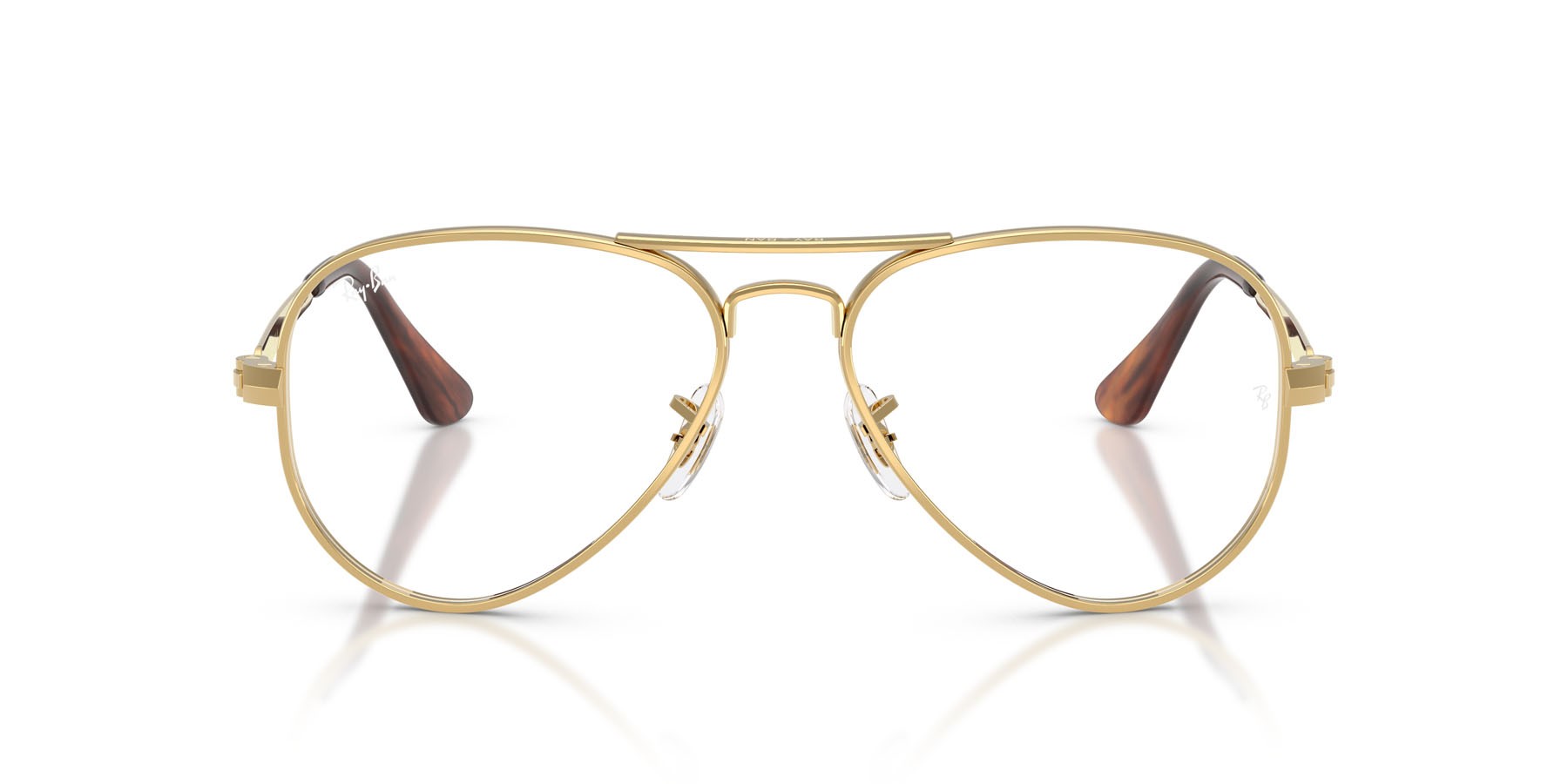 Eyeglasses Ray-Ban Aviator Max RX 3925V (2500) - RB 3925V 2500 color oro arista shape aviator lenses trasparente