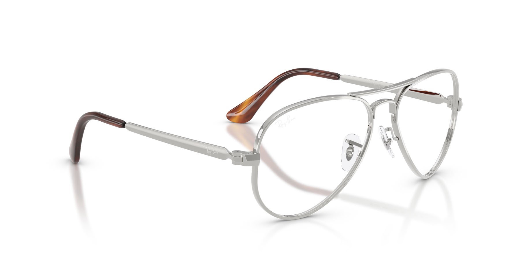 Occhiali da vista Ray-Ban Aviator Max RX 3925V (2501) - RB 3925V 2501 colore argento forma aviator lenti trasparente