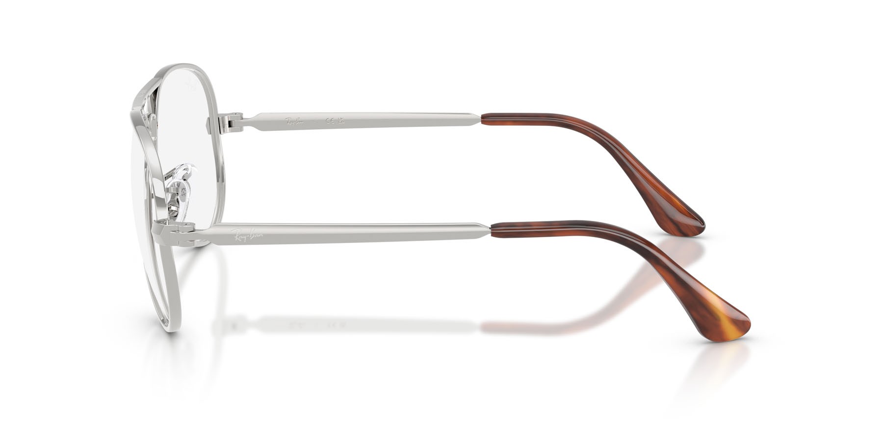 Occhiali da vista Ray-Ban Aviator Max RX 3925V (2501) - RB 3925V 2501 colore argento forma aviator lenti trasparente