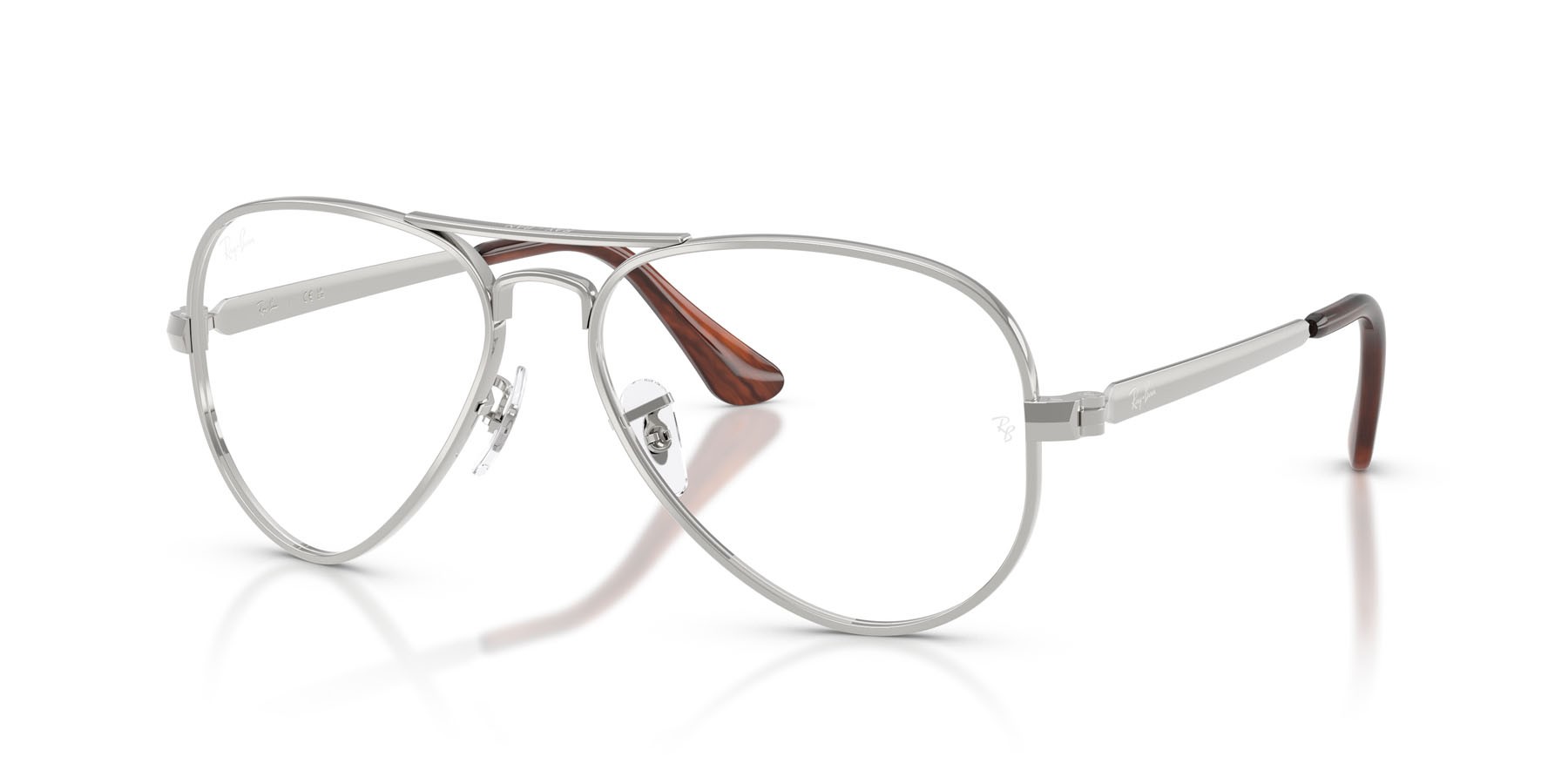 Occhiali da vista Ray-Ban Aviator Max RX 3925V (2501) - RB 3925V 2501 colore argento forma aviator lenti trasparente