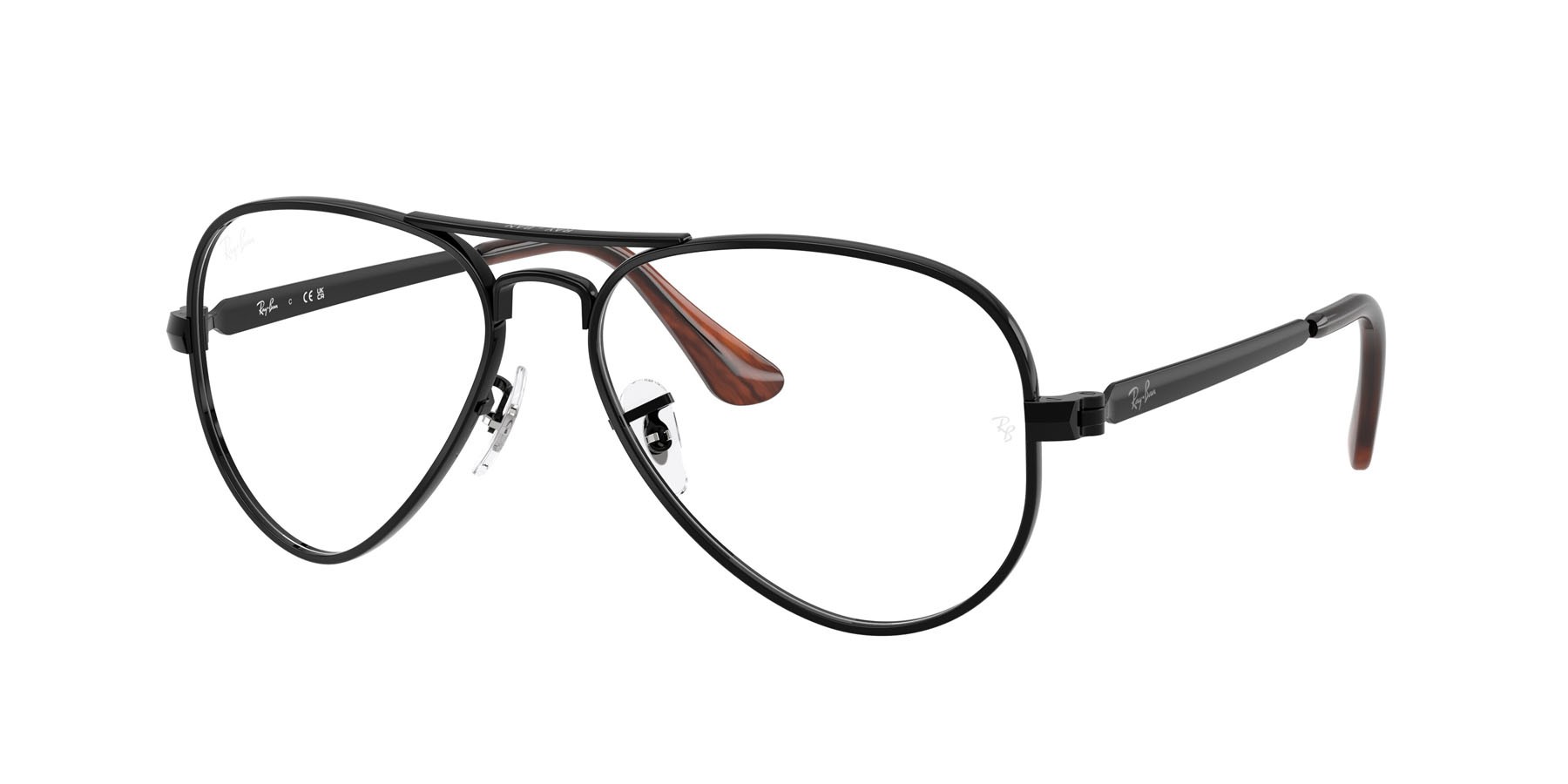 Occhiali da vista Ray-Ban Aviator Max RX 3925V (2509) - RB 3925V 2509 colore nero forma aviator lenti trasparente