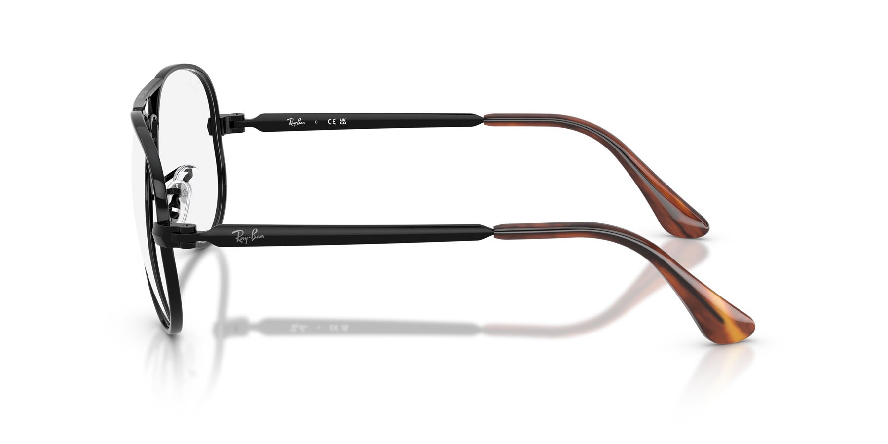 Occhiali da vista Ray-Ban Aviator Max RX 3925V (2509) - RB 3925V 2509 colore nero forma aviator lenti trasparente