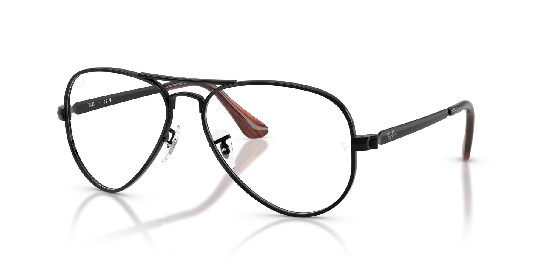 Occhiali da vista Ray-Ban Aviator Max RX 3925V (2509) - RB 3925V 2509 colore nero forma aviator lenti trasparente