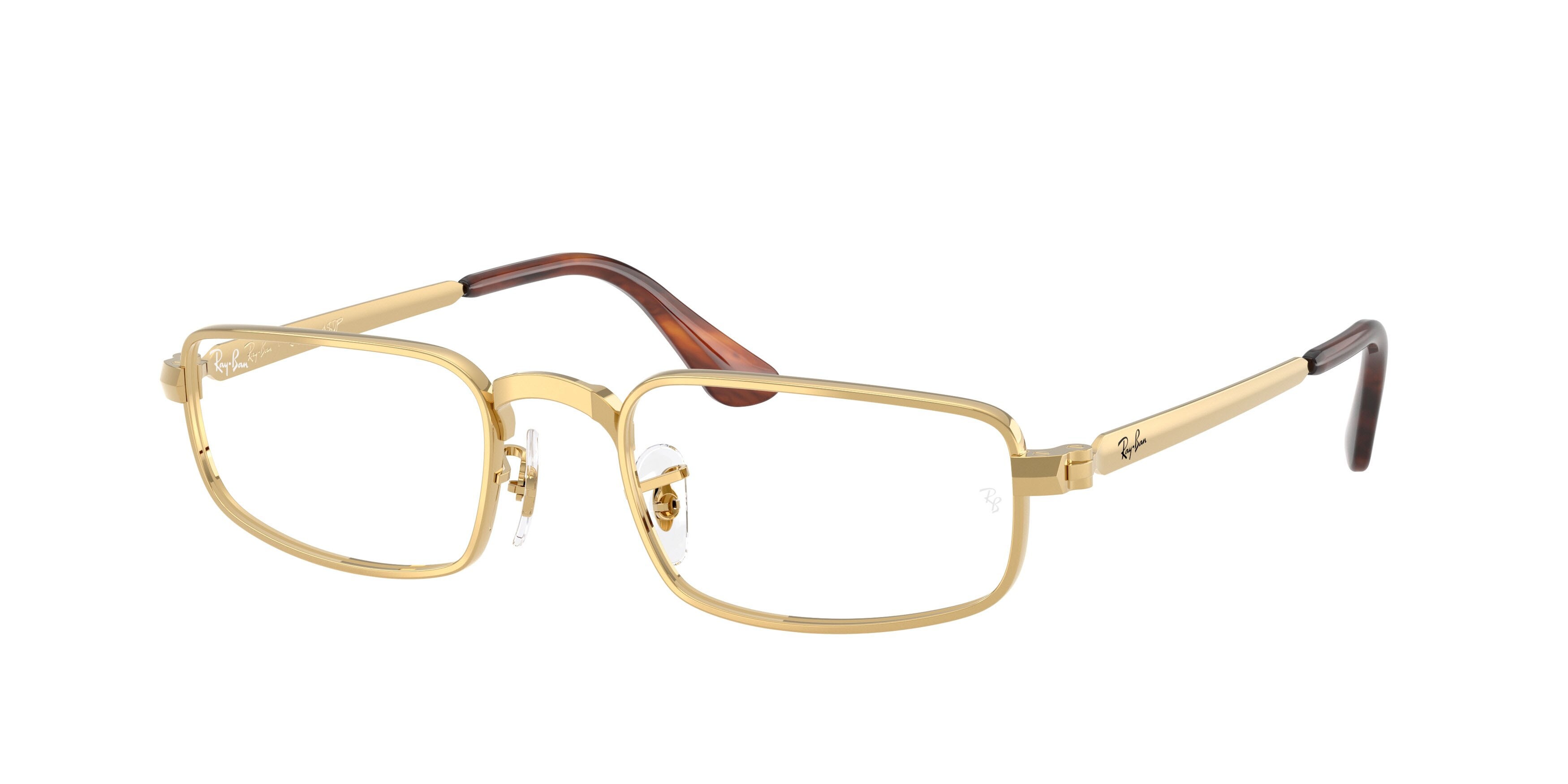 Eyeglasses Ray-Ban ASAP Rocky RX 3927V (2500) - RB 3927V 2500 color oro arista shape oval lenses trasparente