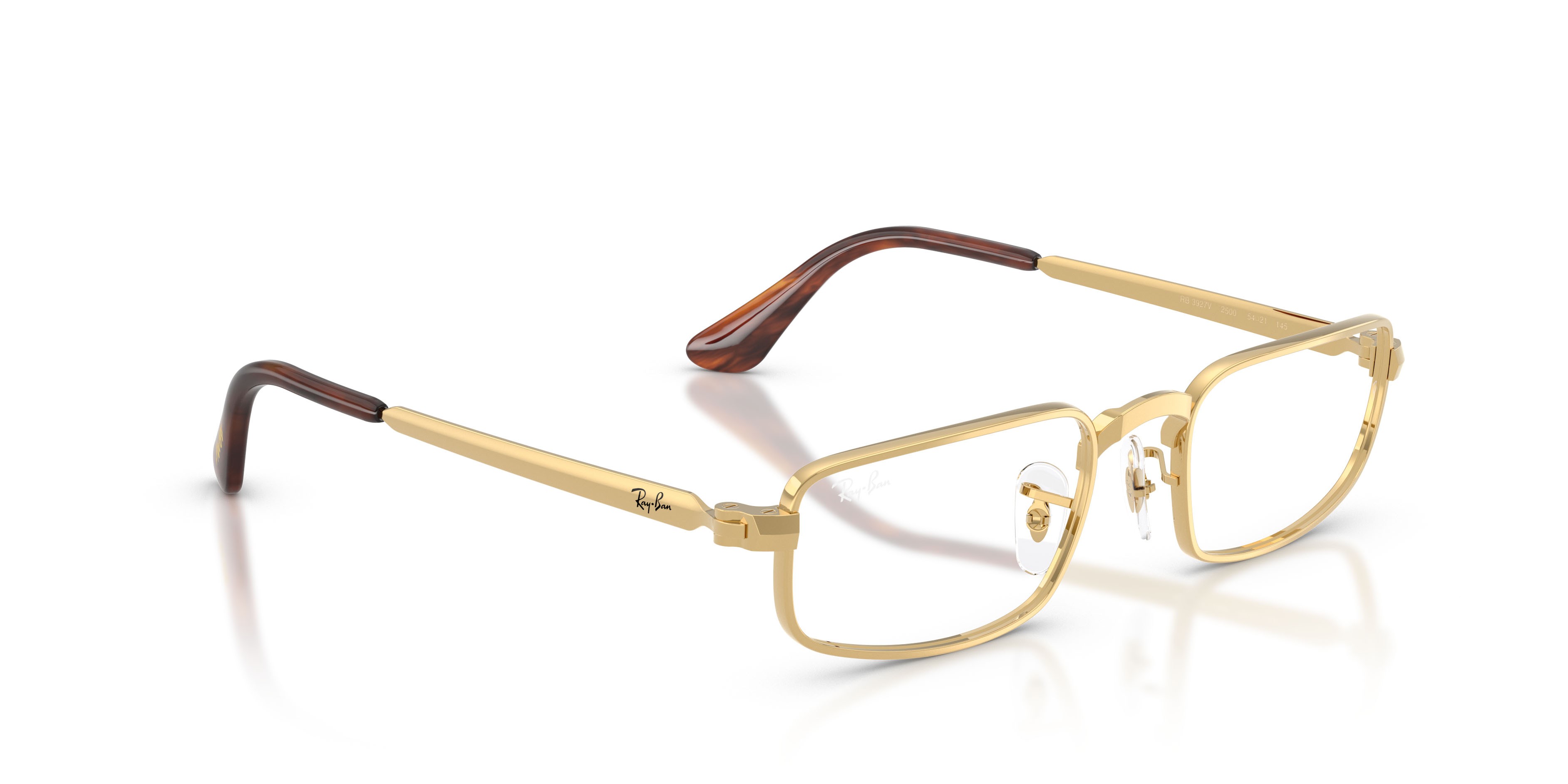 Eyeglasses Ray-Ban ASAP Rocky RX 3927V (2500) - RB 3927V 2500 color oro arista shape oval lenses trasparente