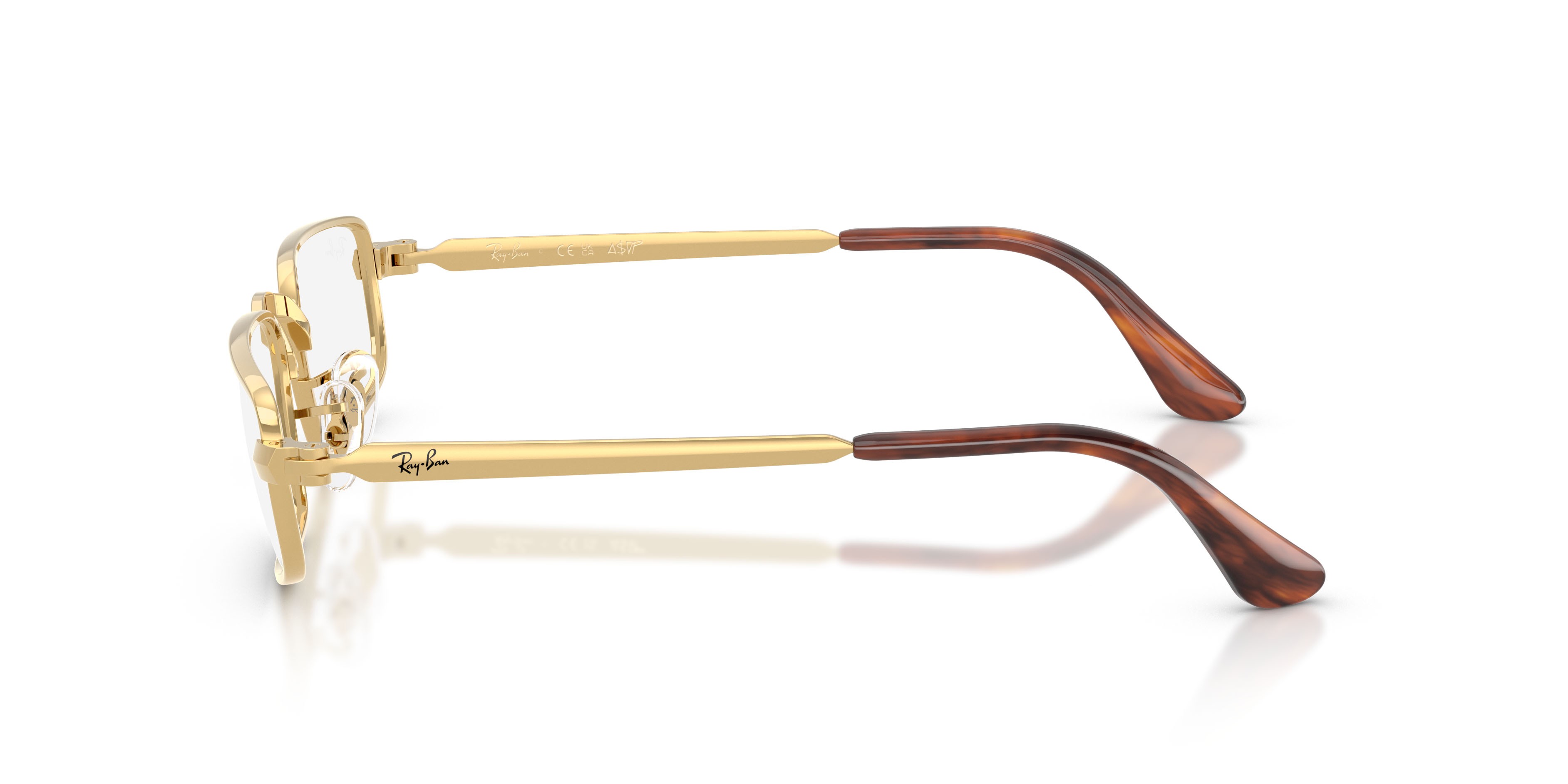 Eyeglasses Ray-Ban ASAP Rocky RX 3927V (2500) - RB 3927V 2500 color oro arista shape oval lenses trasparente