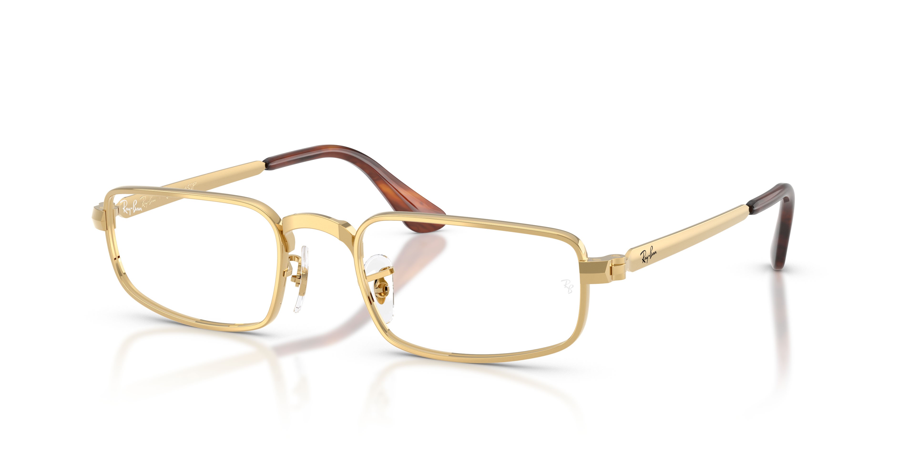 Eyeglasses Ray-Ban ASAP Rocky RX 3927V (2500) - RB 3927V 2500 color oro arista shape oval lenses trasparente