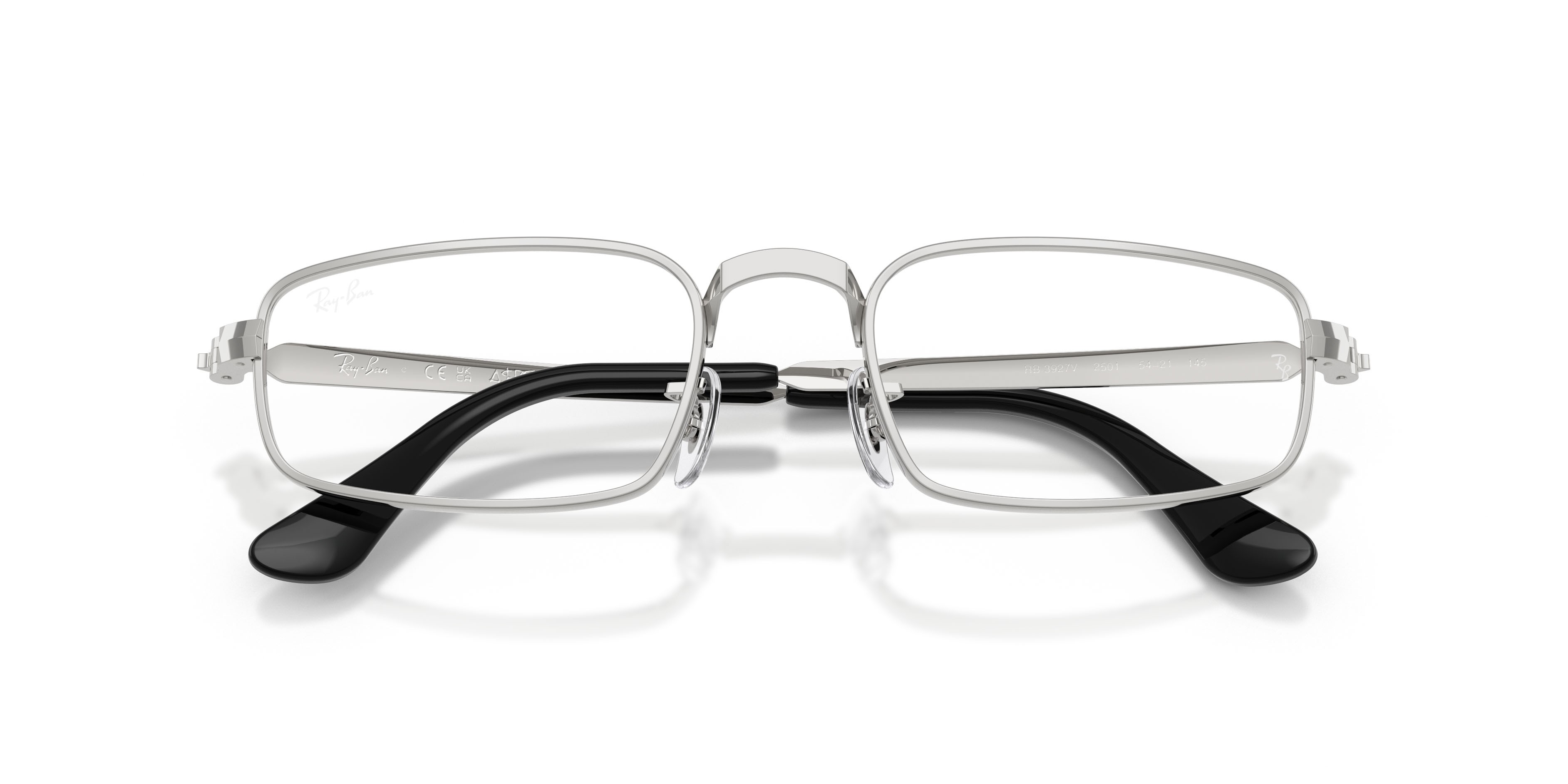 Occhiali da vista Ray-Ban ASAP Rocky RX 3927V (2501) - RB 3927V 2501 colore argento forma ovale lenti trasparente